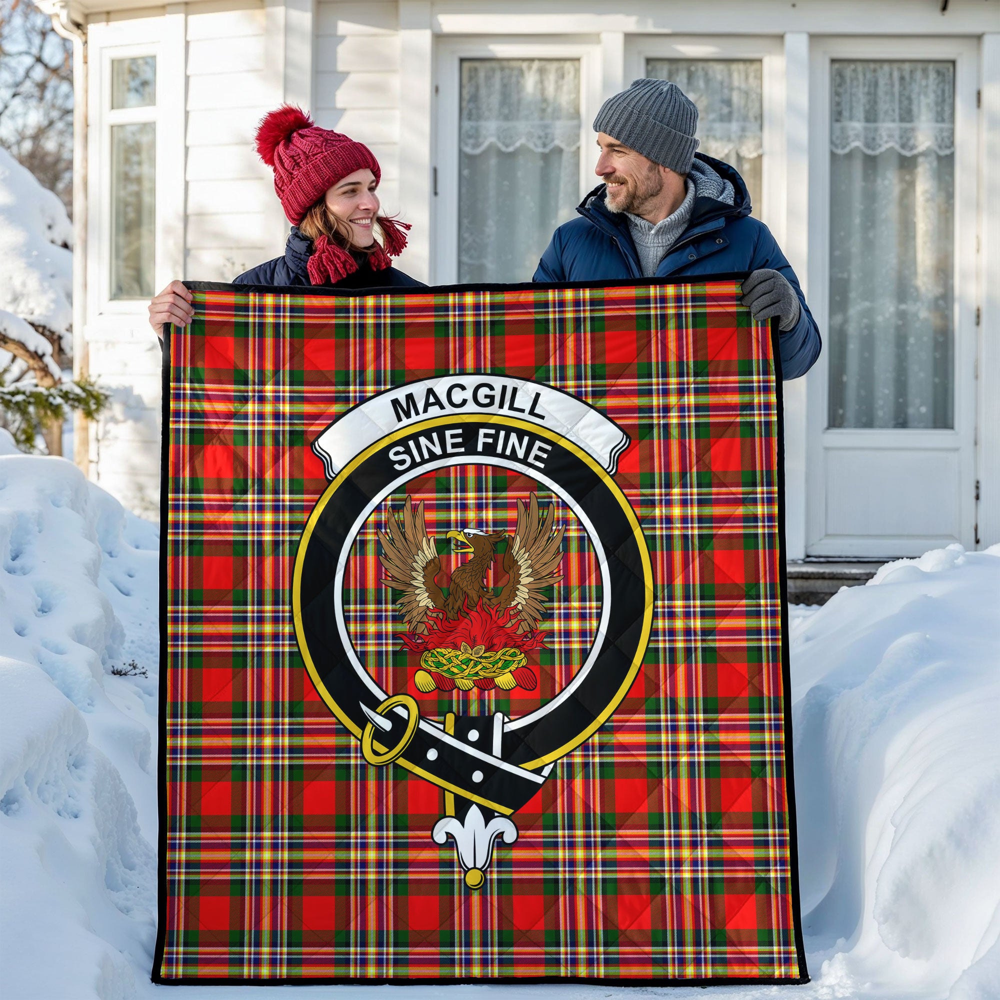 Makgill Tartan Crest Quilt