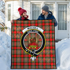 Makgill Tartan Crest Quilt