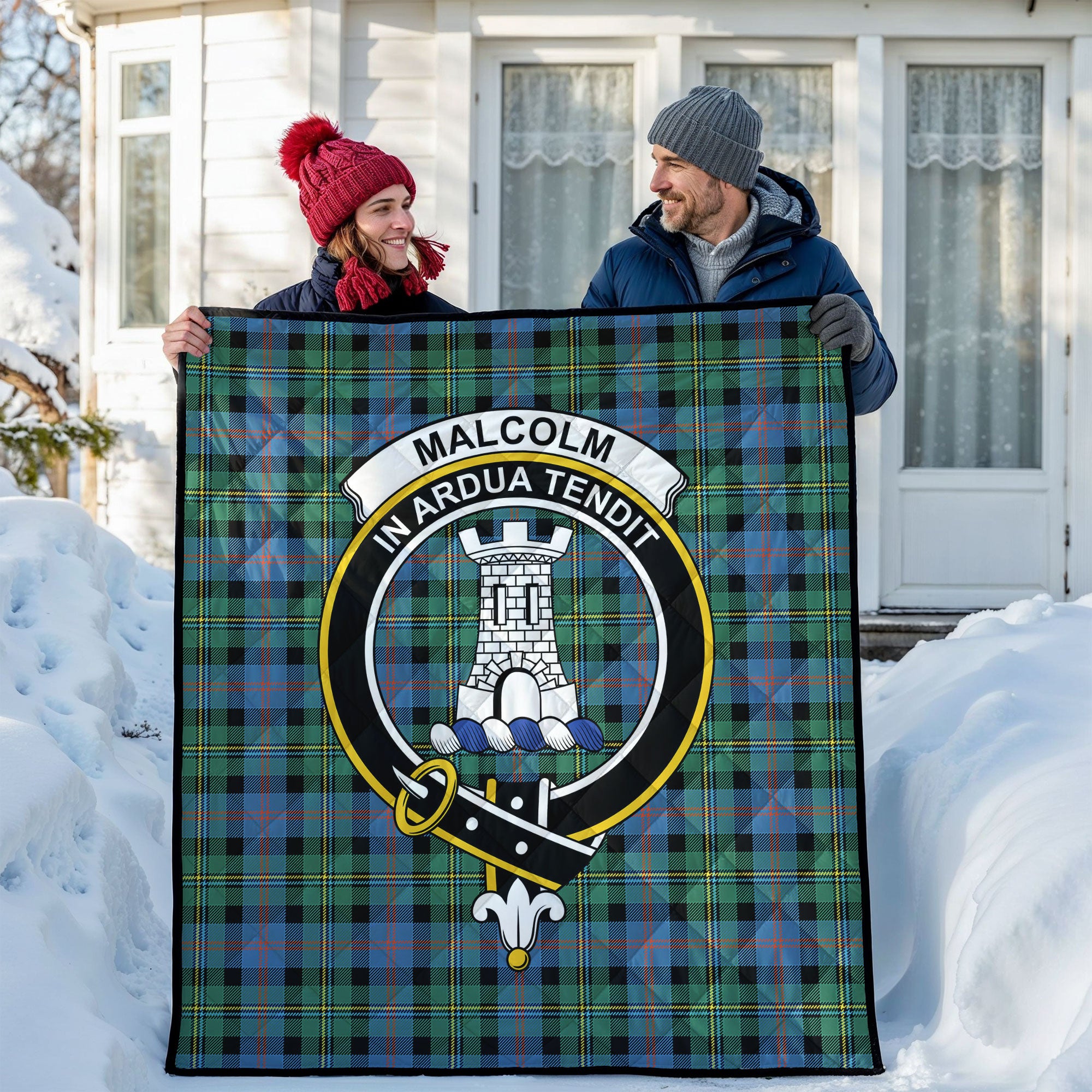 Malcolm Ancient Tartan Crest Quilt