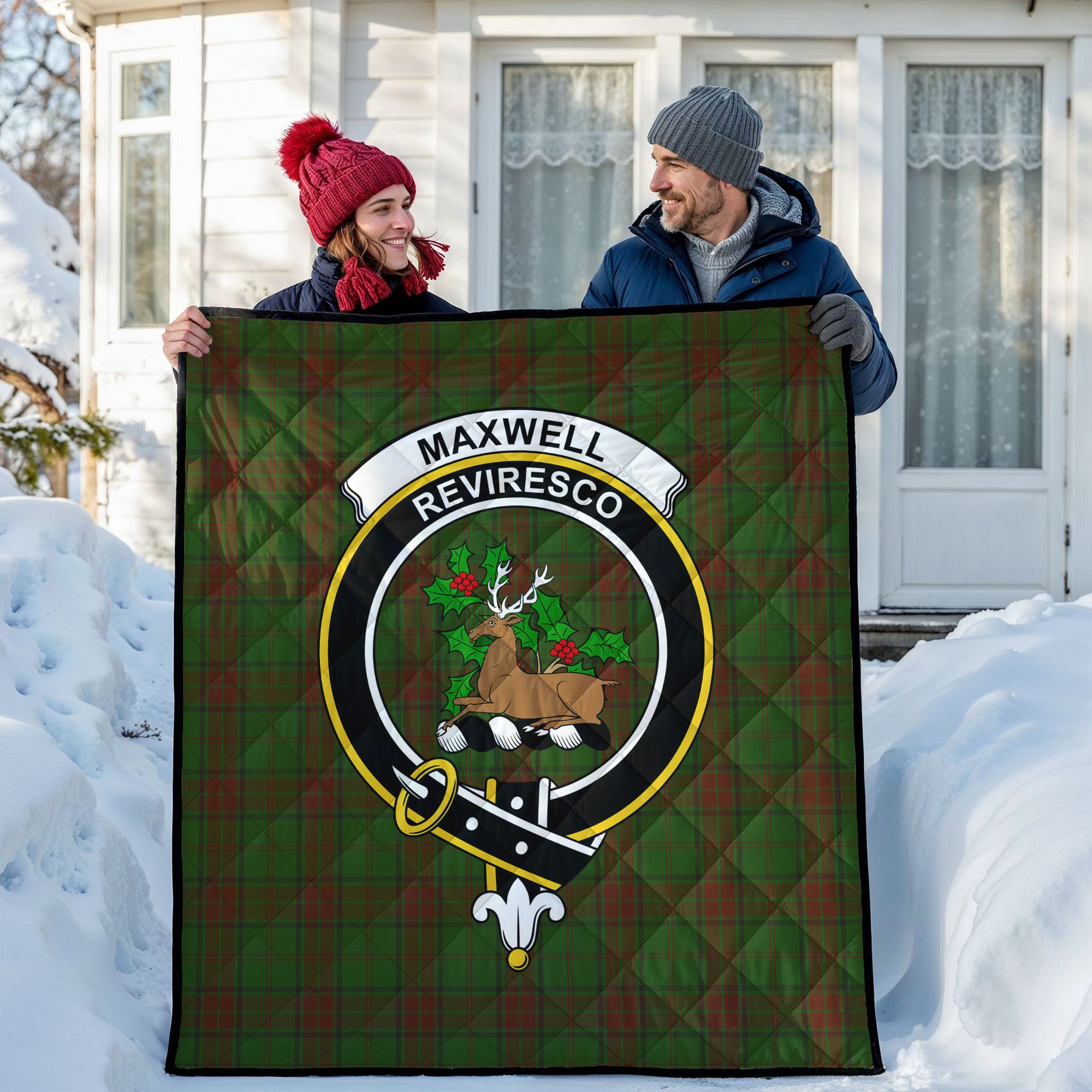 Maxwell Hunting Tartan Crest Quilt