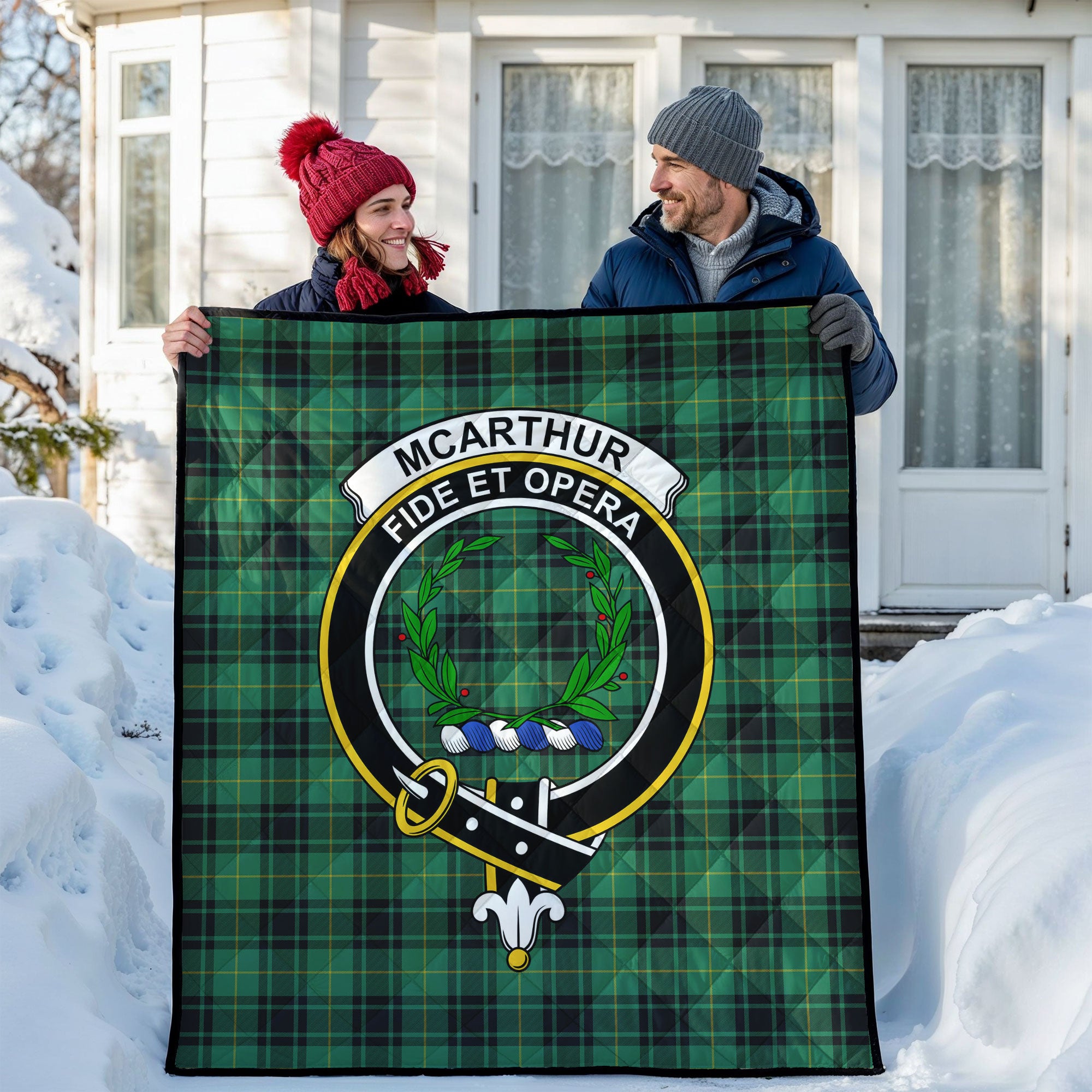 McArthur Ancient Tartan Crest Quilt