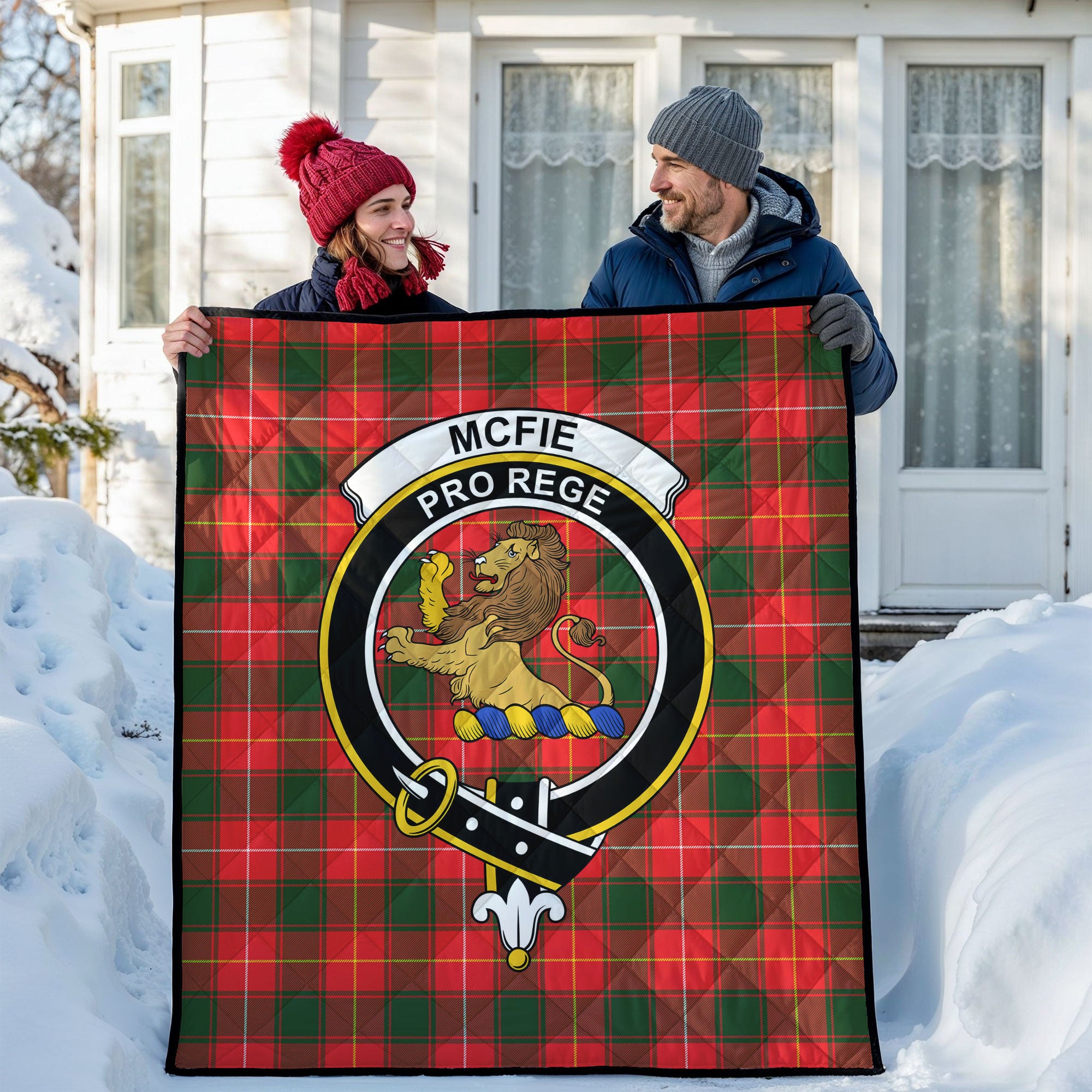 McFie Tartan Crest Quilt