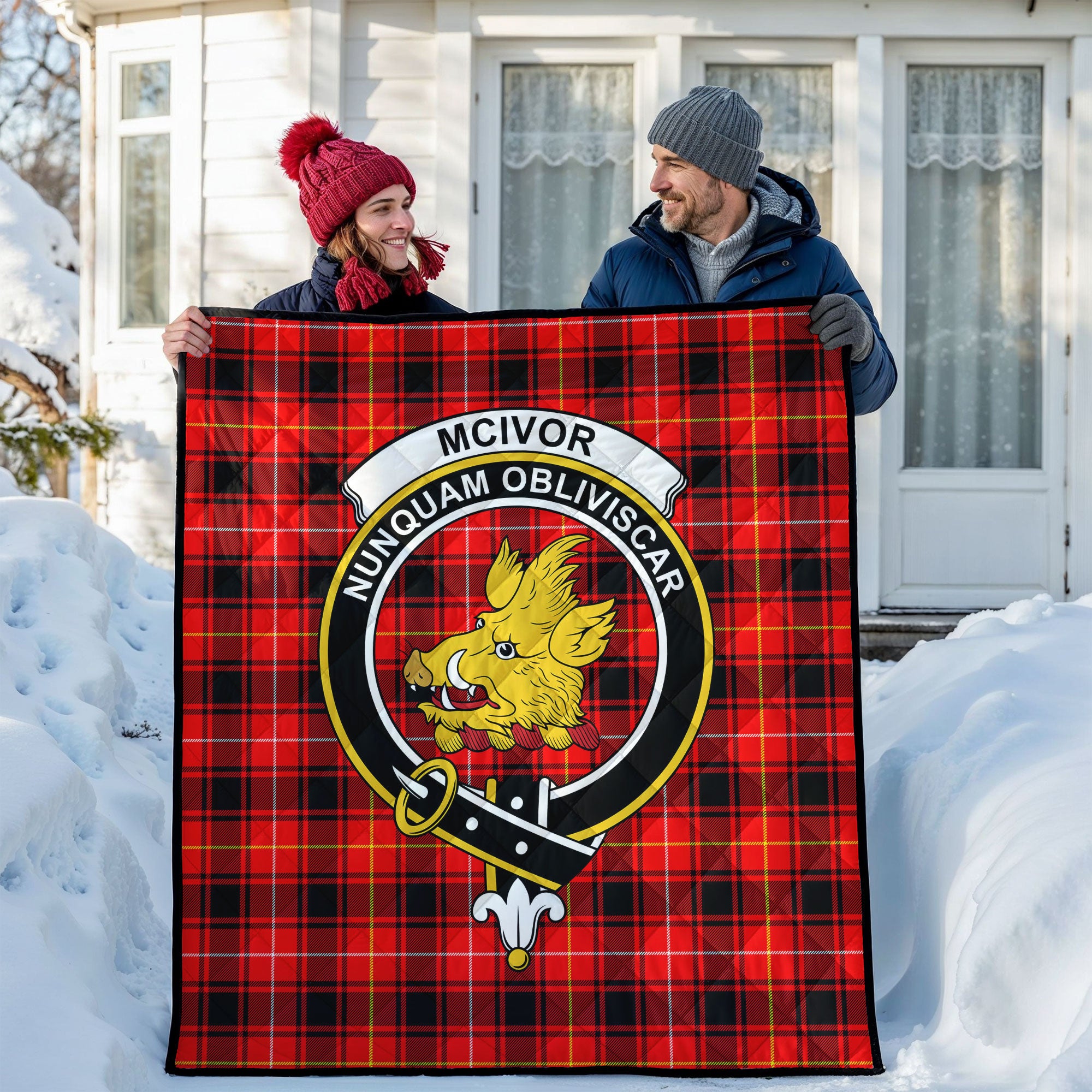 McIvor Tartan Crest Quilt