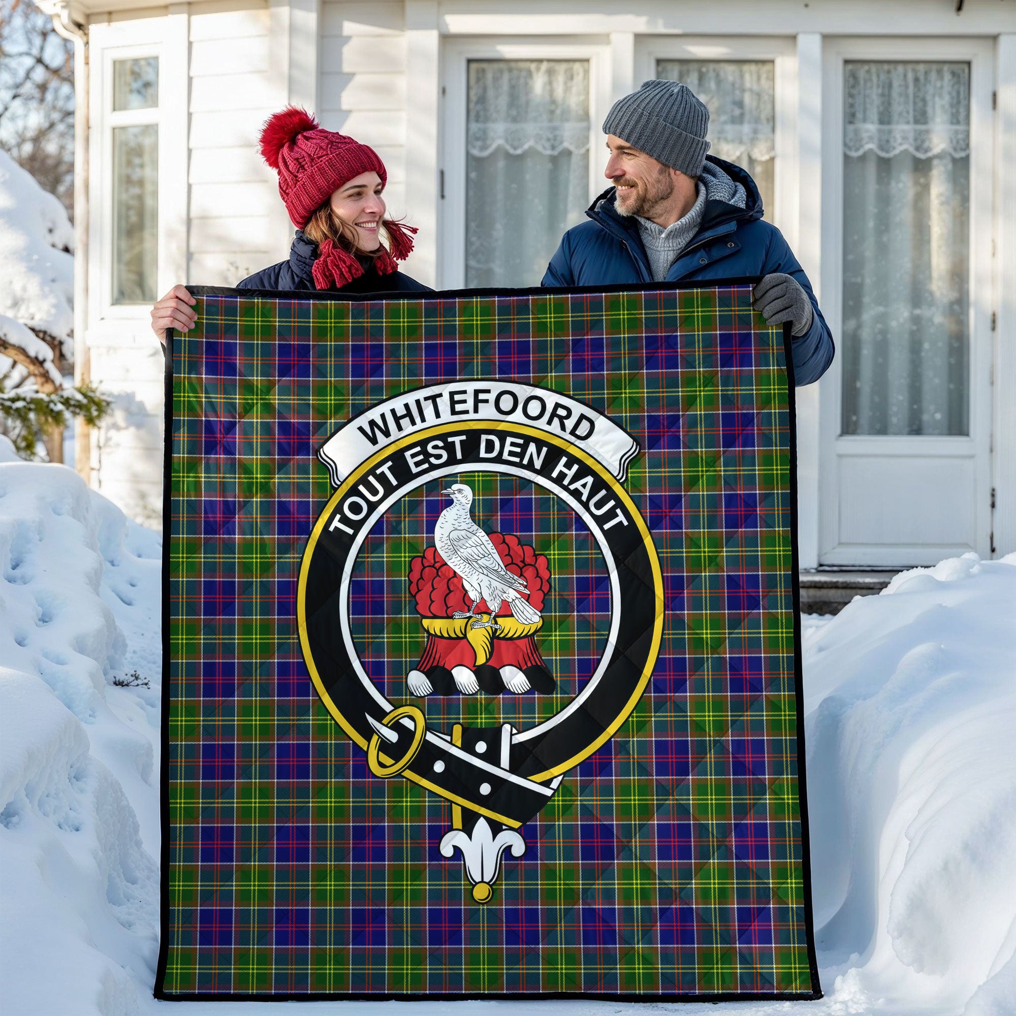Whitefoord Tartan Crest Quilt