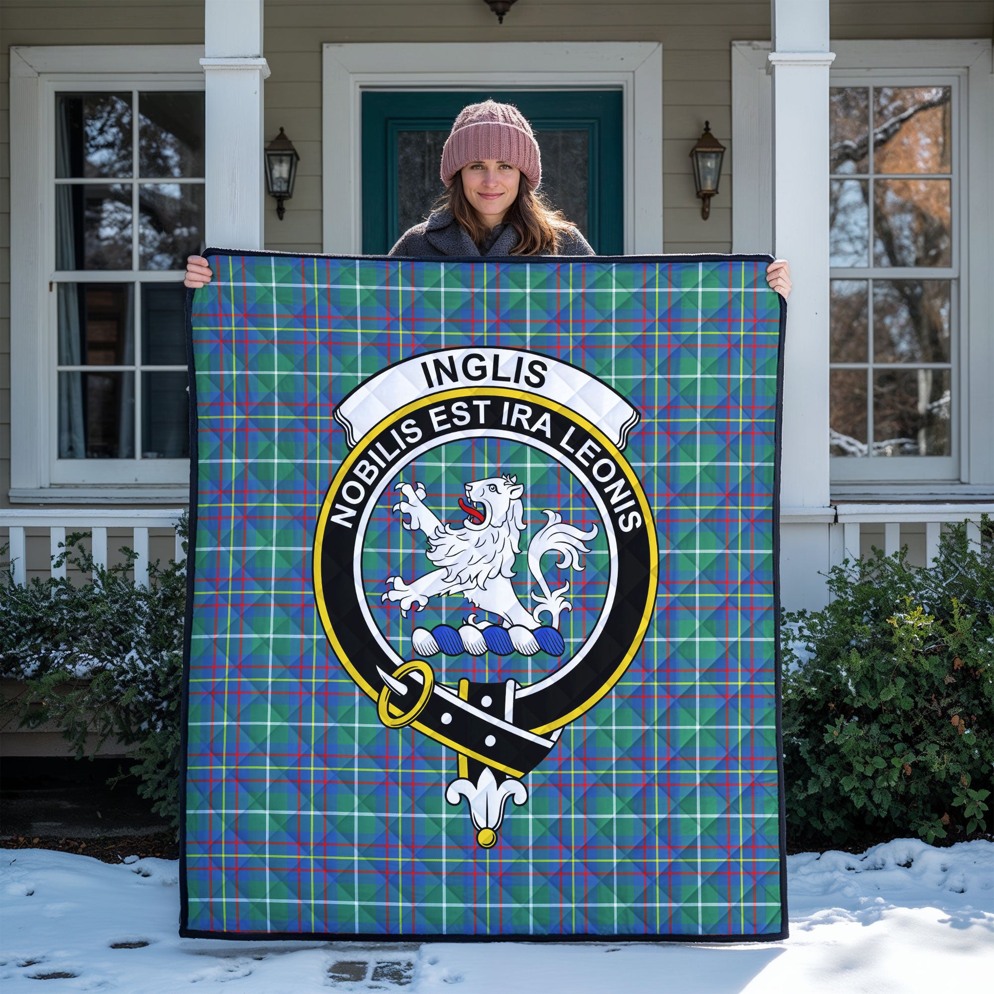 Inglis Ancient Tartan Crest Quilt