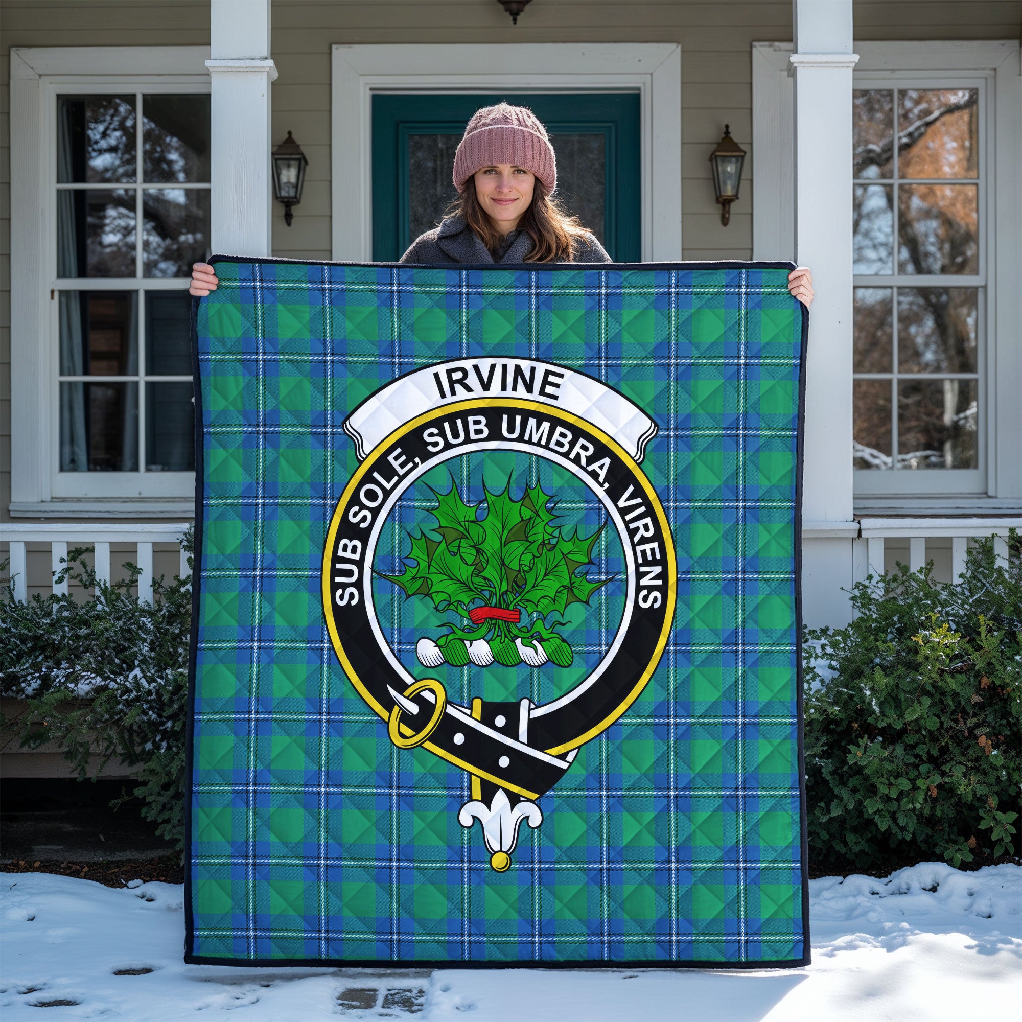 Irvine Ancient Tartan Crest Quilt
