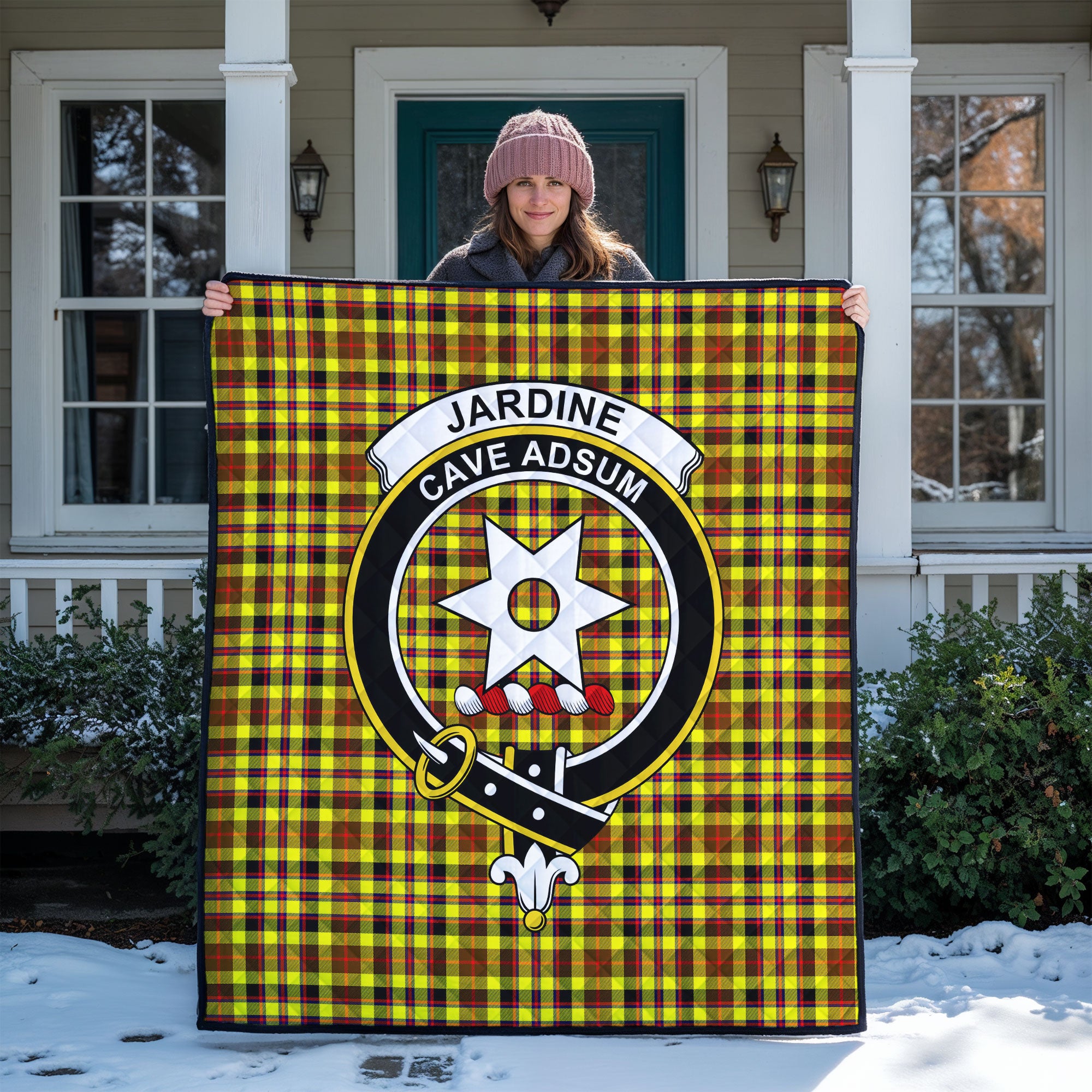 Jardine Tartan Crest Quilt