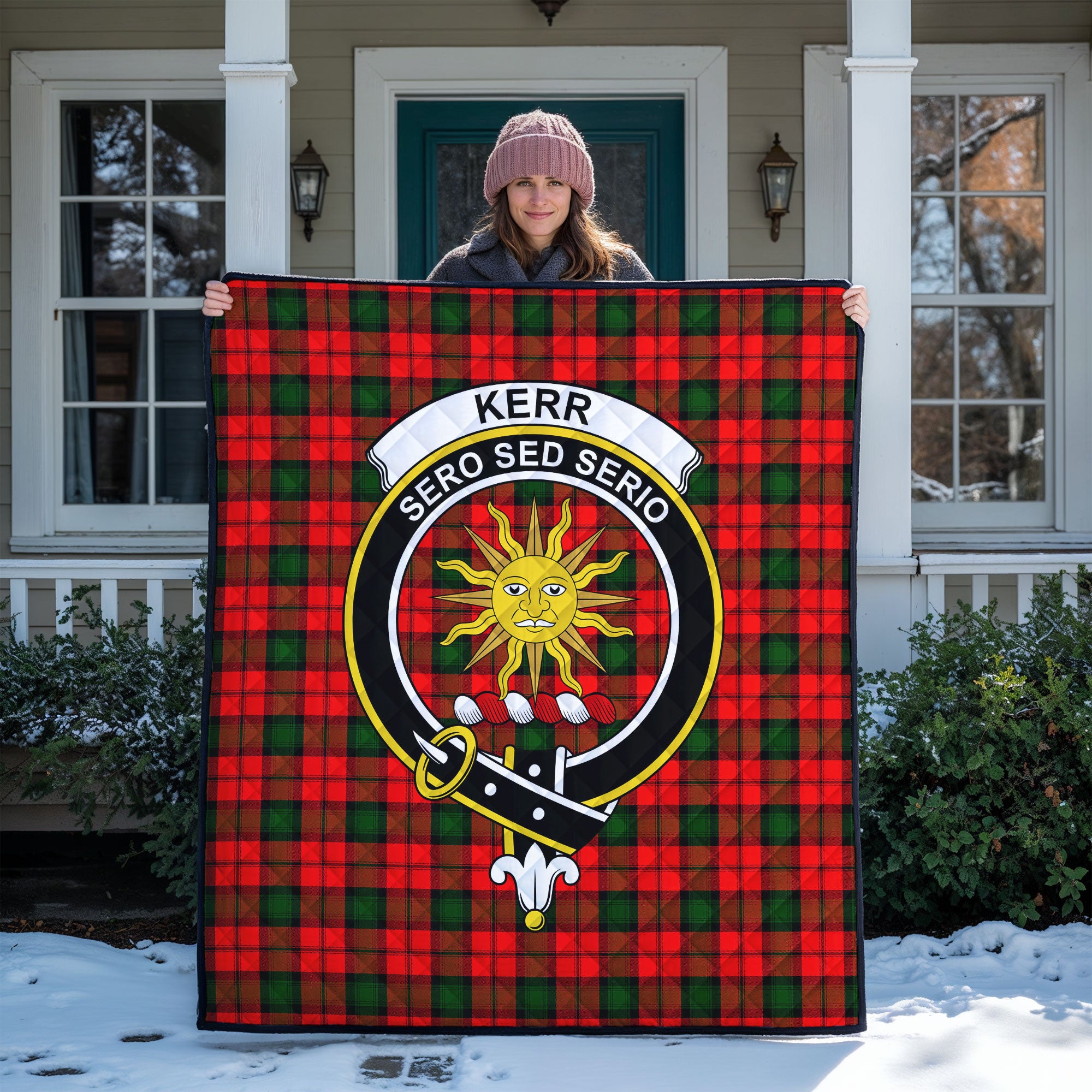 Kerr Modern Tartan Crest Quilt