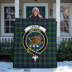 Leslie Hunting Tartan Crest Quilt