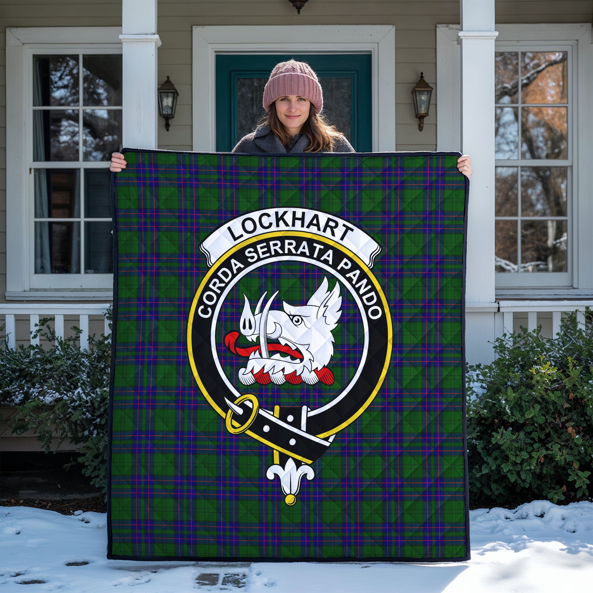 Lockhart Modern Tartan Crest Quilt