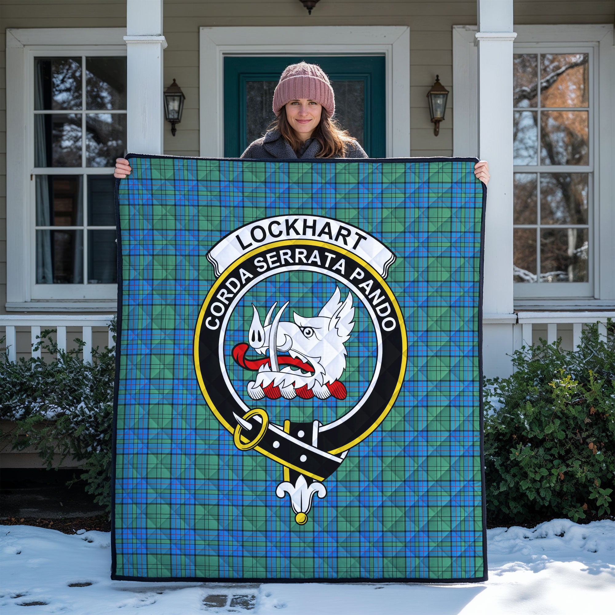 Lockhart Tartan Crest Quilt