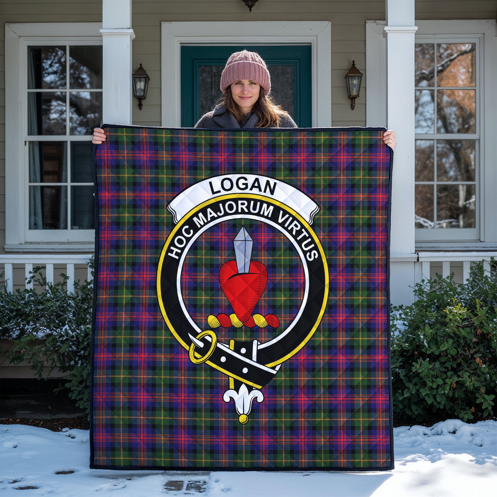 Logan Modern Tartan Crest Quilt