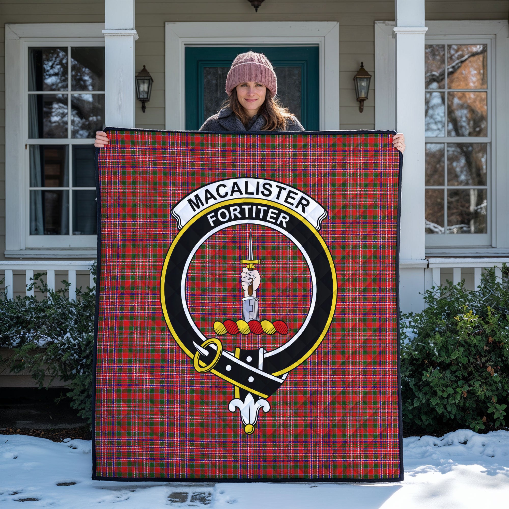 MacAlister Modern Tartan Crest Quilt