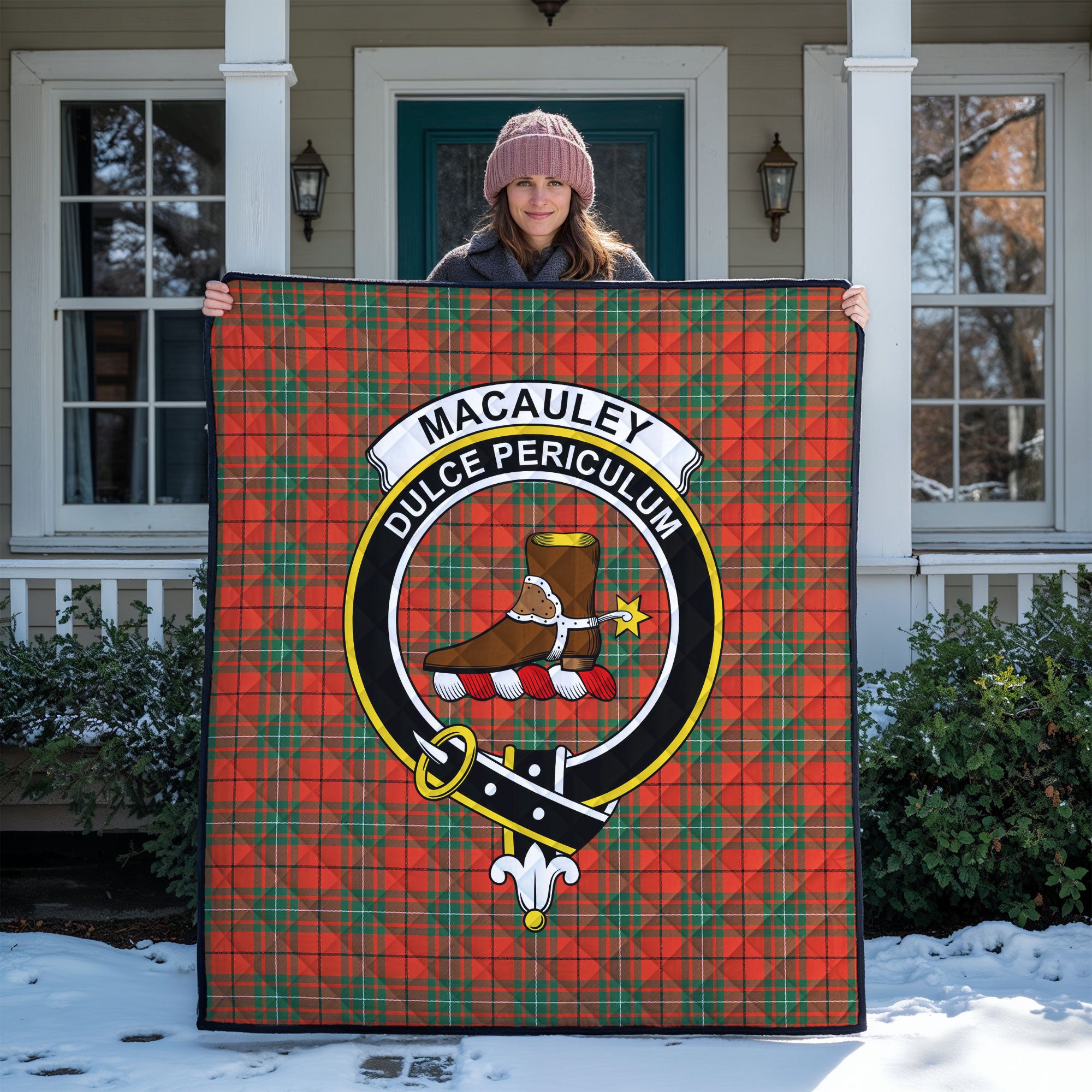 MacAuley Ancient Tartan Crest Quilt