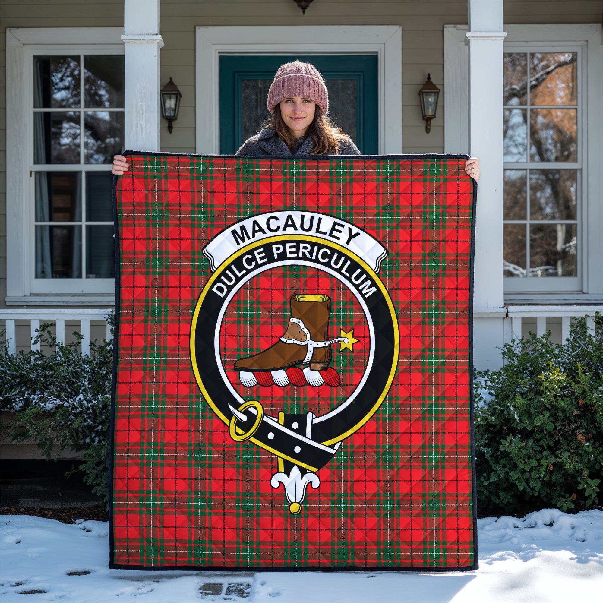 MacAuley Modern Tartan Crest Quilt