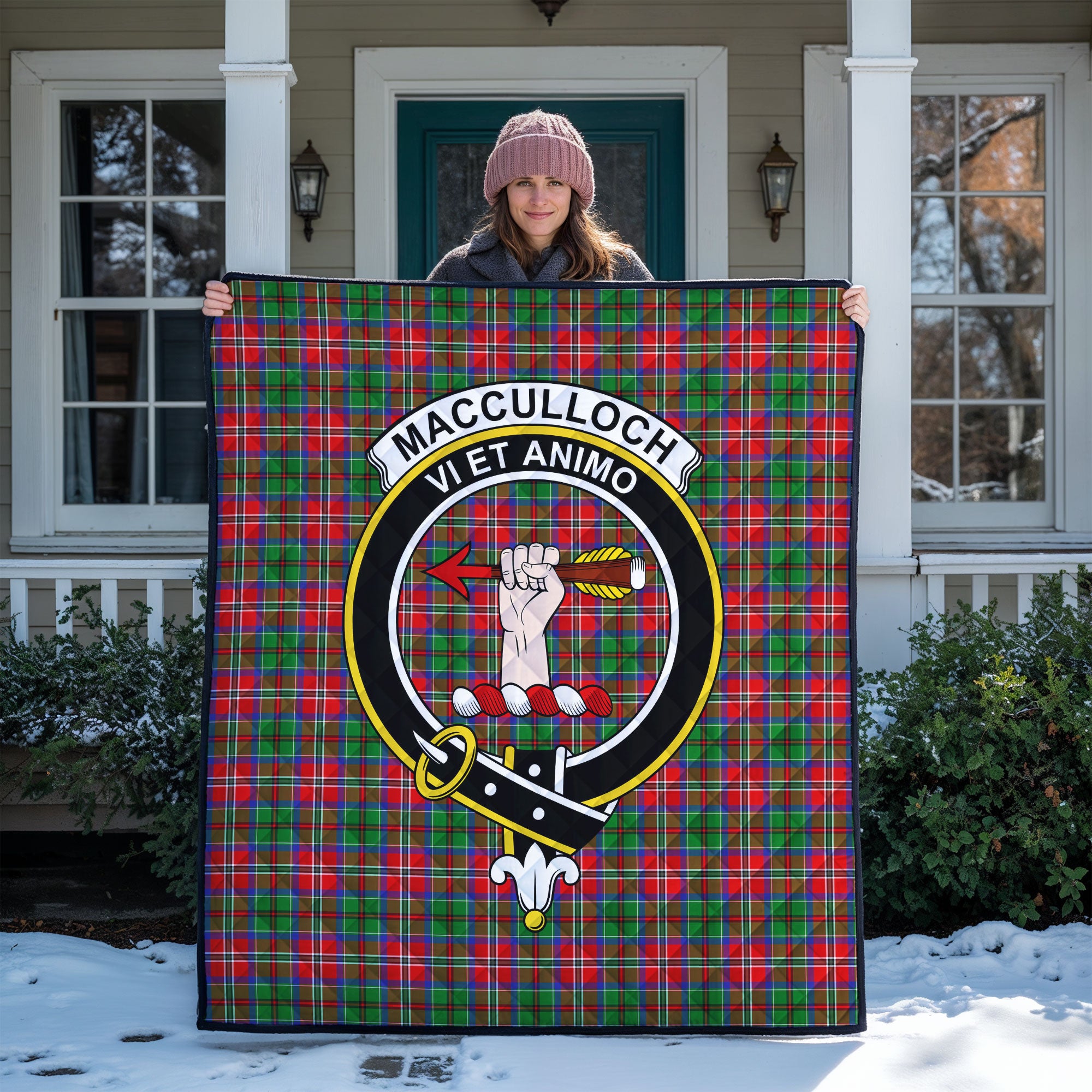 MacCulloch (McCulloch) Tartan Crest Quilt