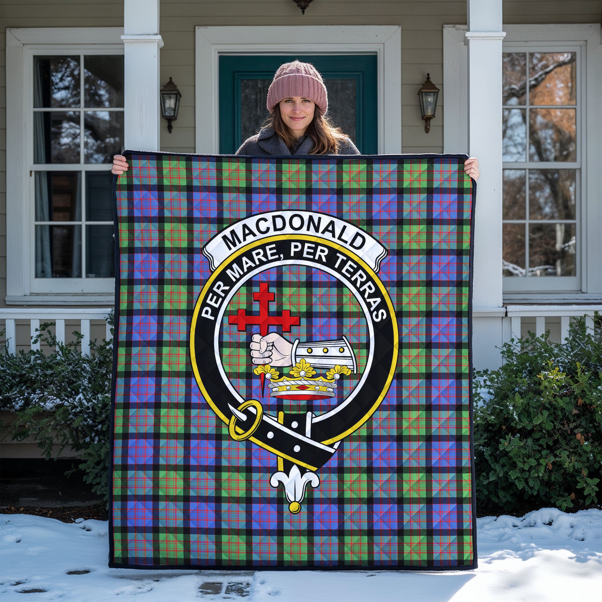 MacDonald Ancient Tartan Crest Quilt