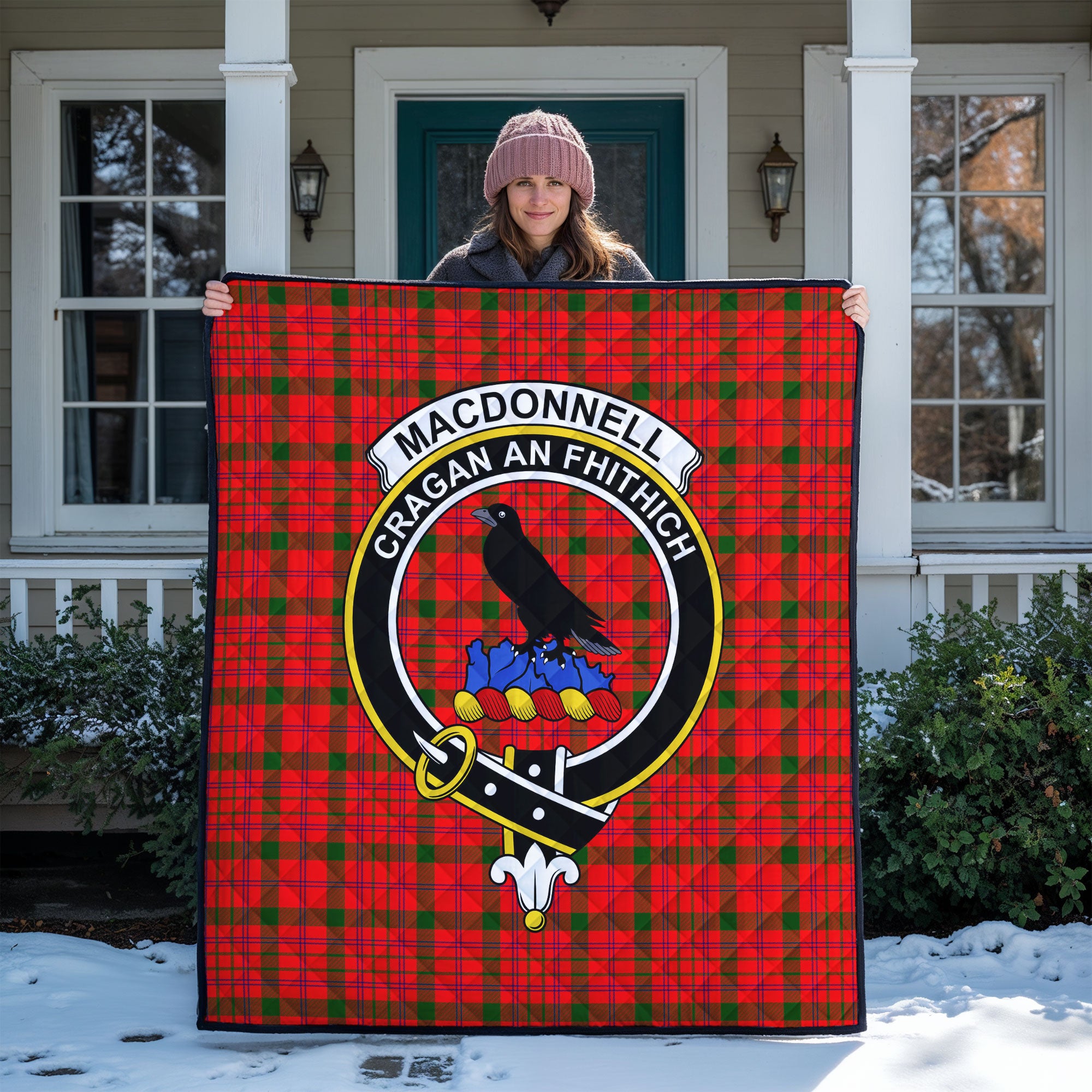 MacDonnell of Keppoch Tartan Crest Quilt