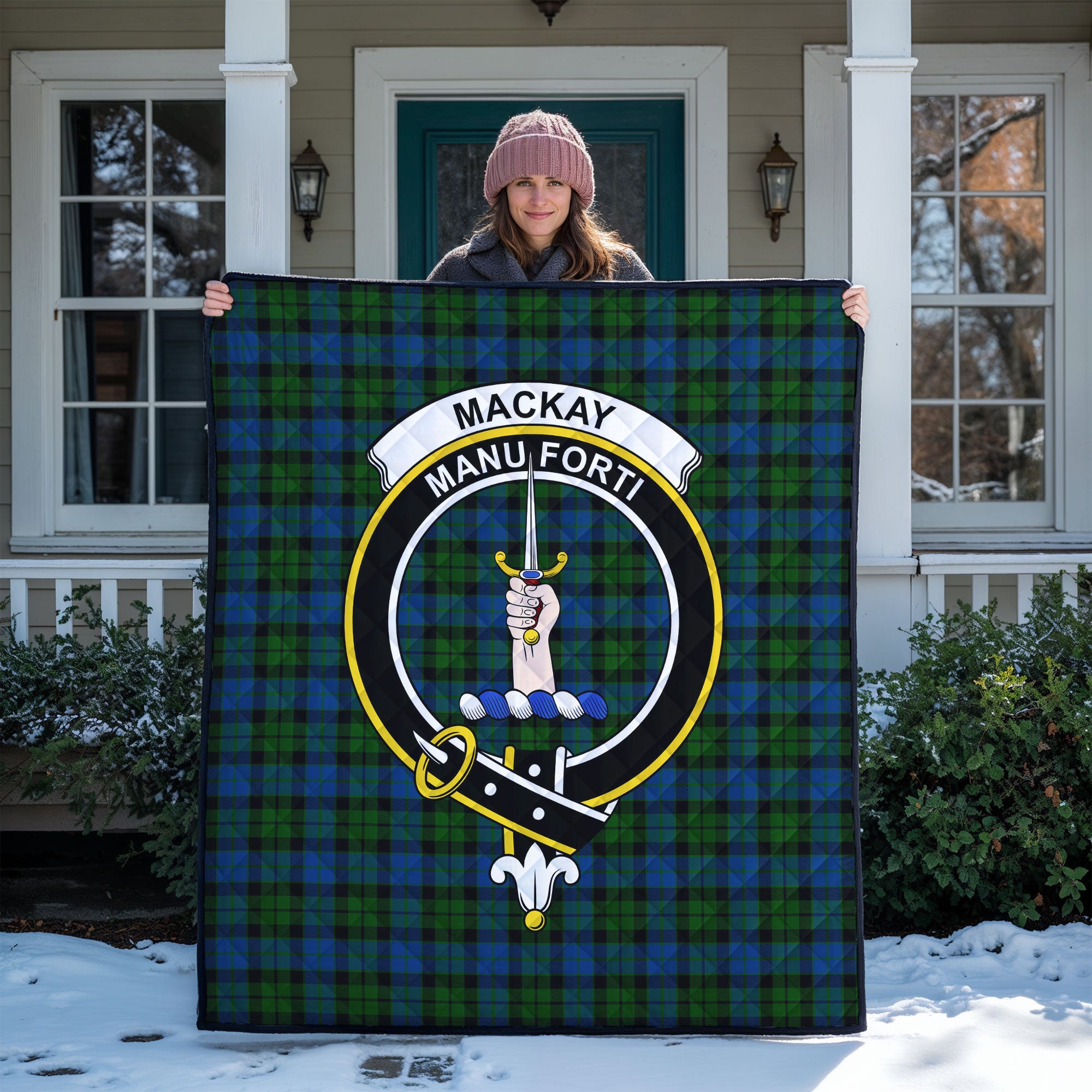 MacKay Modern Tartan Crest Quilt
