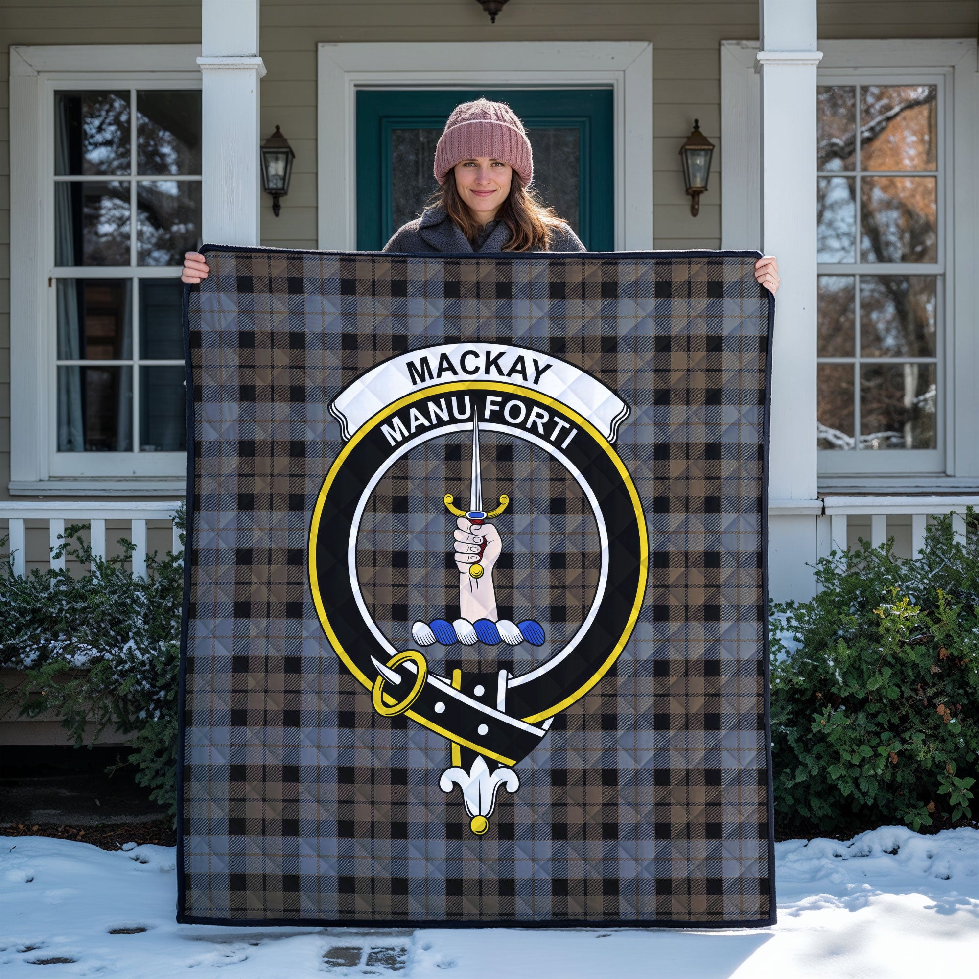 MacKay Weathered Tartan Crest Quilt