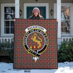 MacKintosh Hunting Weathered Tartan Crest Quilt