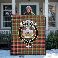MacLachlan Hunting Modern Tartan Crest Quilt