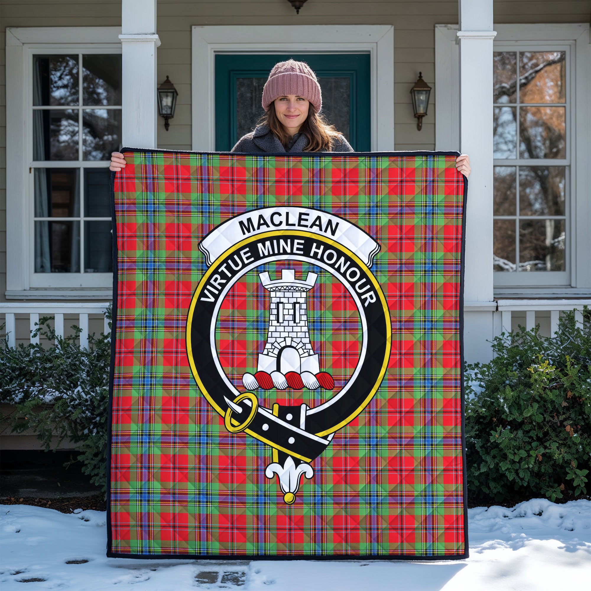 MacLean of Duart Modern Tartan Crest Quilt