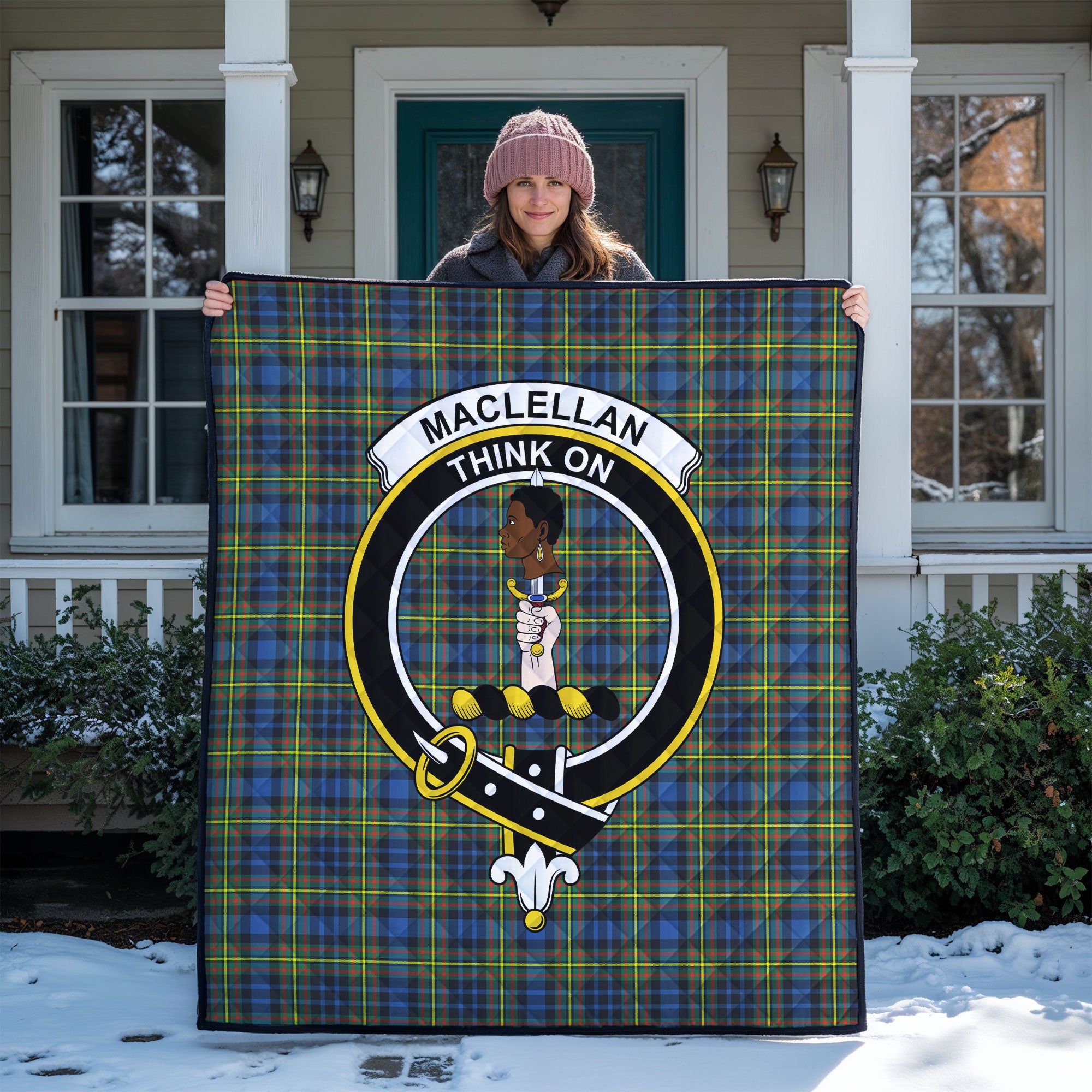MacLellan Ancient Tartan Crest Quilt