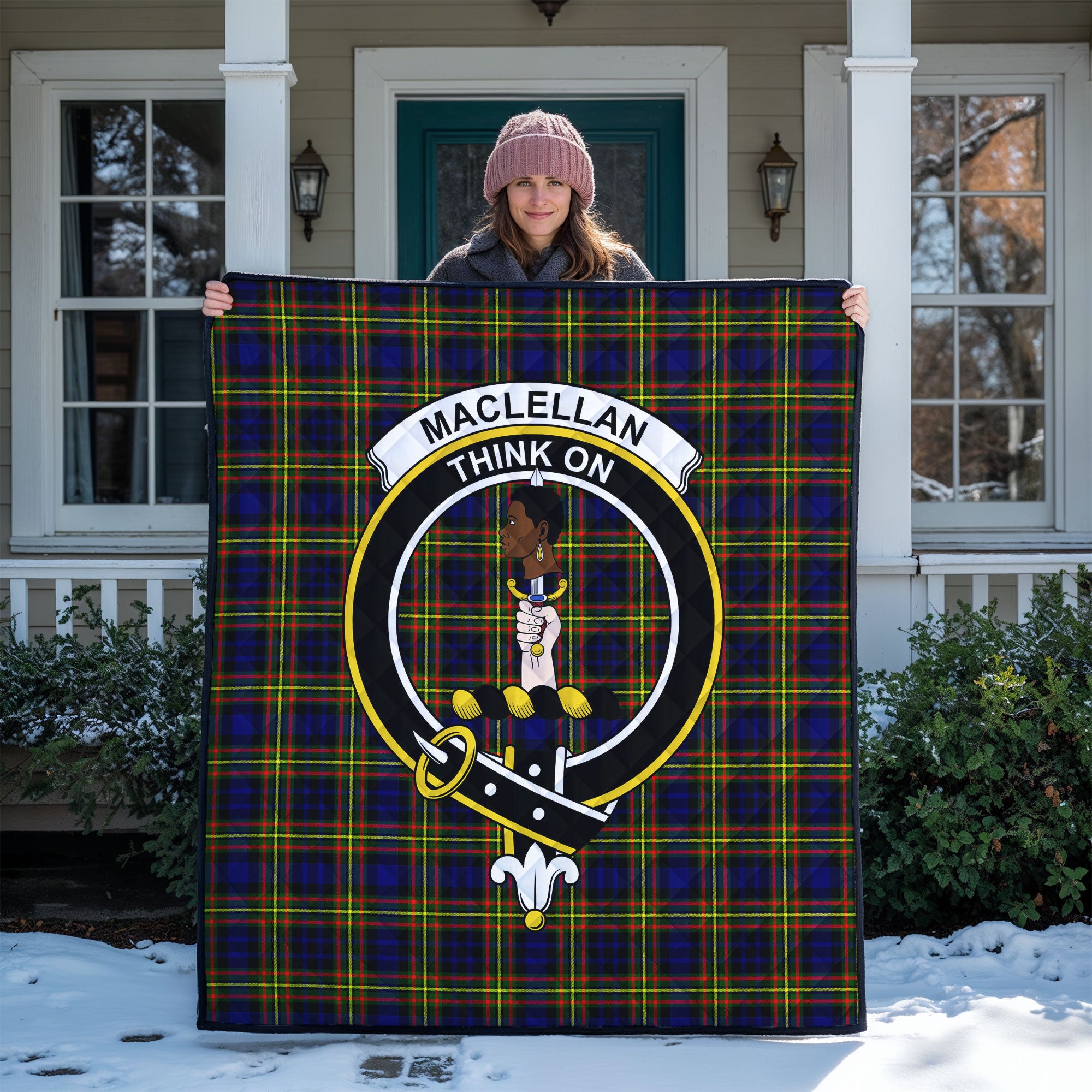 MacLellan Modern Tartan Crest Quilt