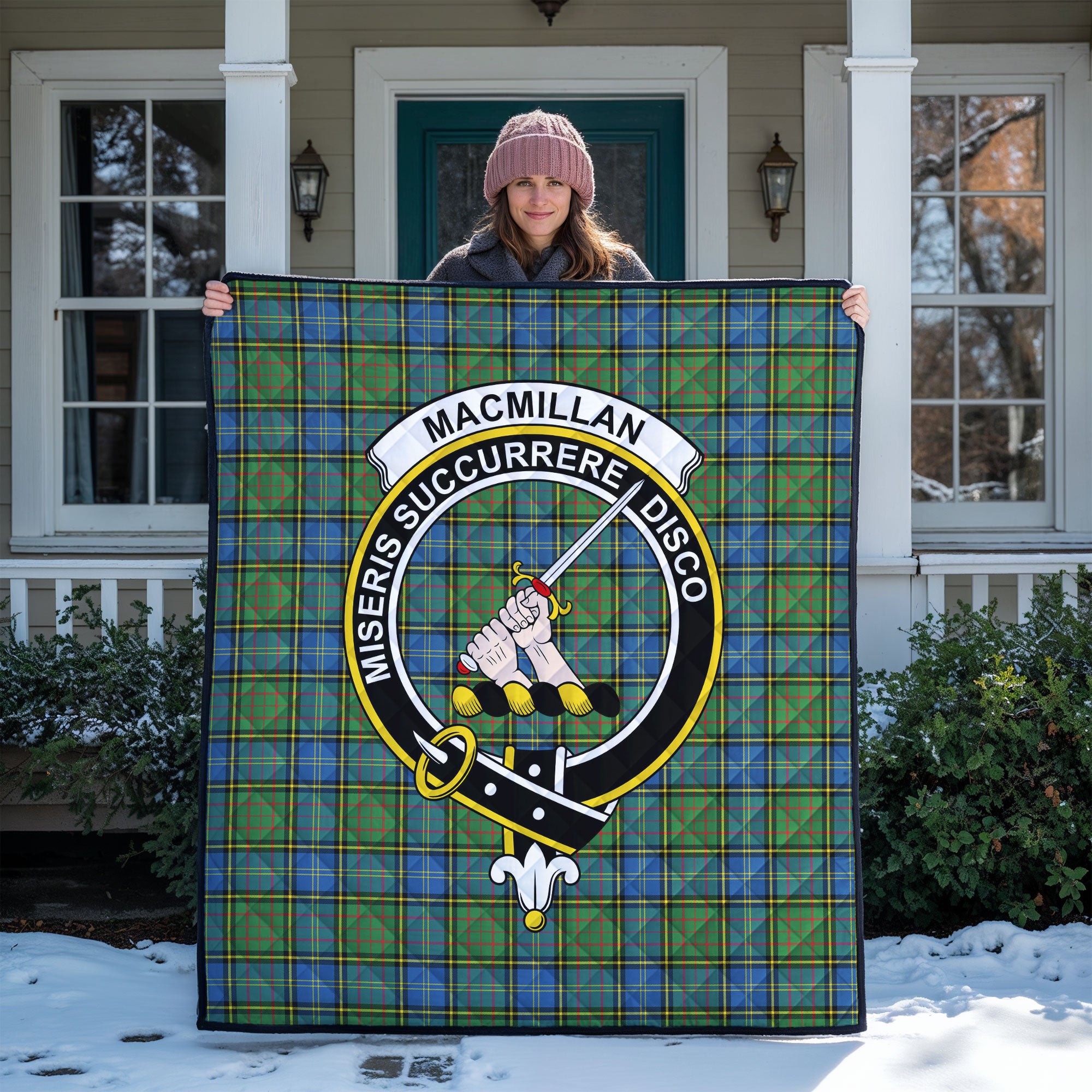 MacMillan Hunting Ancient Tartan Crest Quilt