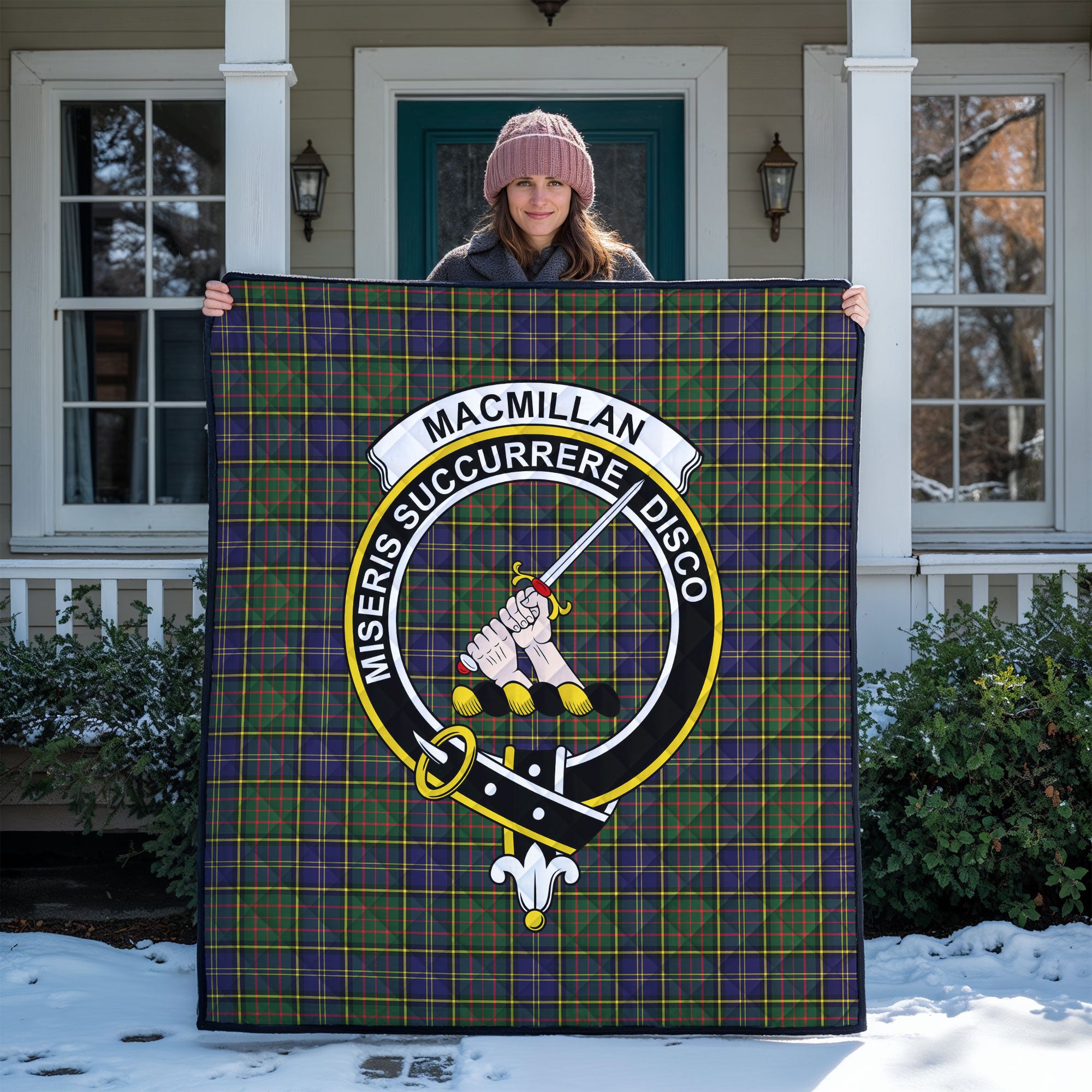 MacMillan Hunting Modern Tartan Crest Quilt