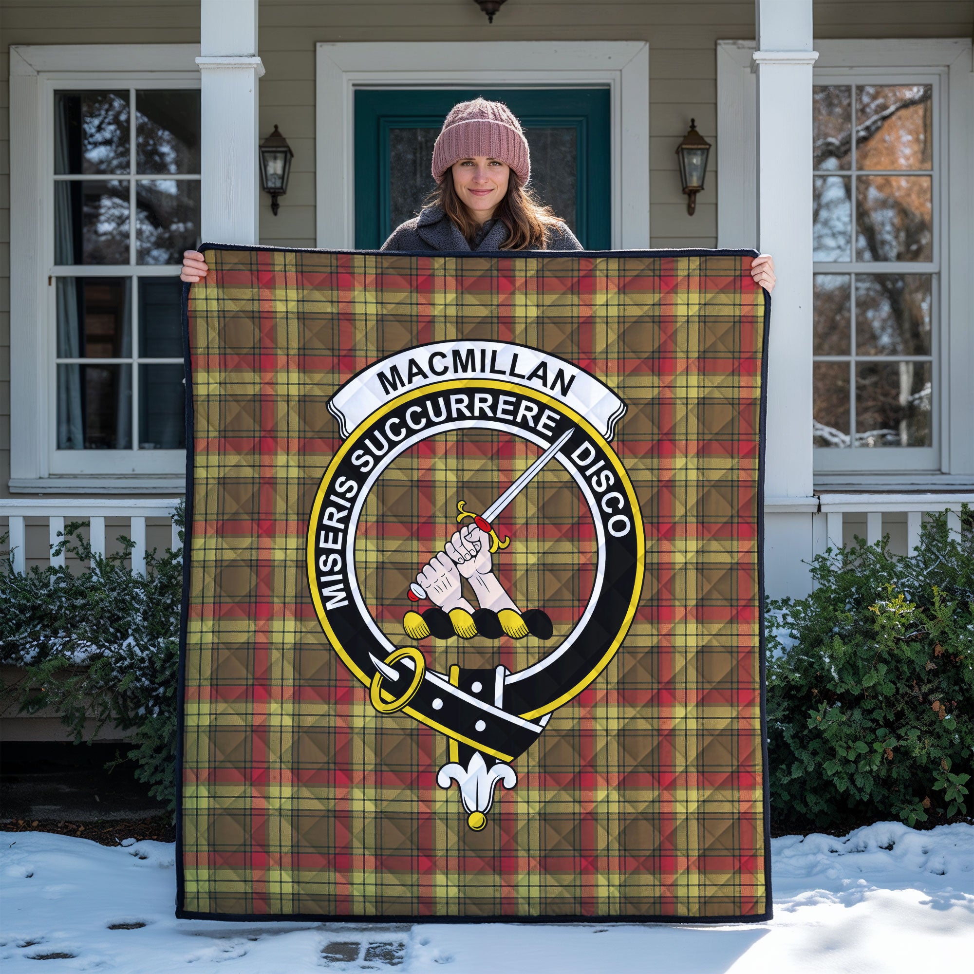 MacMillan Old Weathered Tartan Crest Quilt