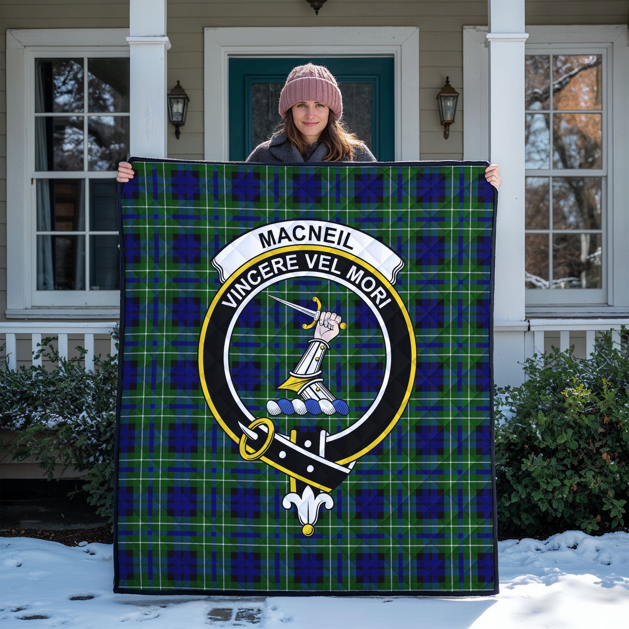 MacNeil of Colonsay Modern Tartan Crest Quilt