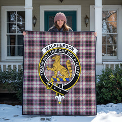 MacPherson Hunting Ancient Tartan Crest Quilt