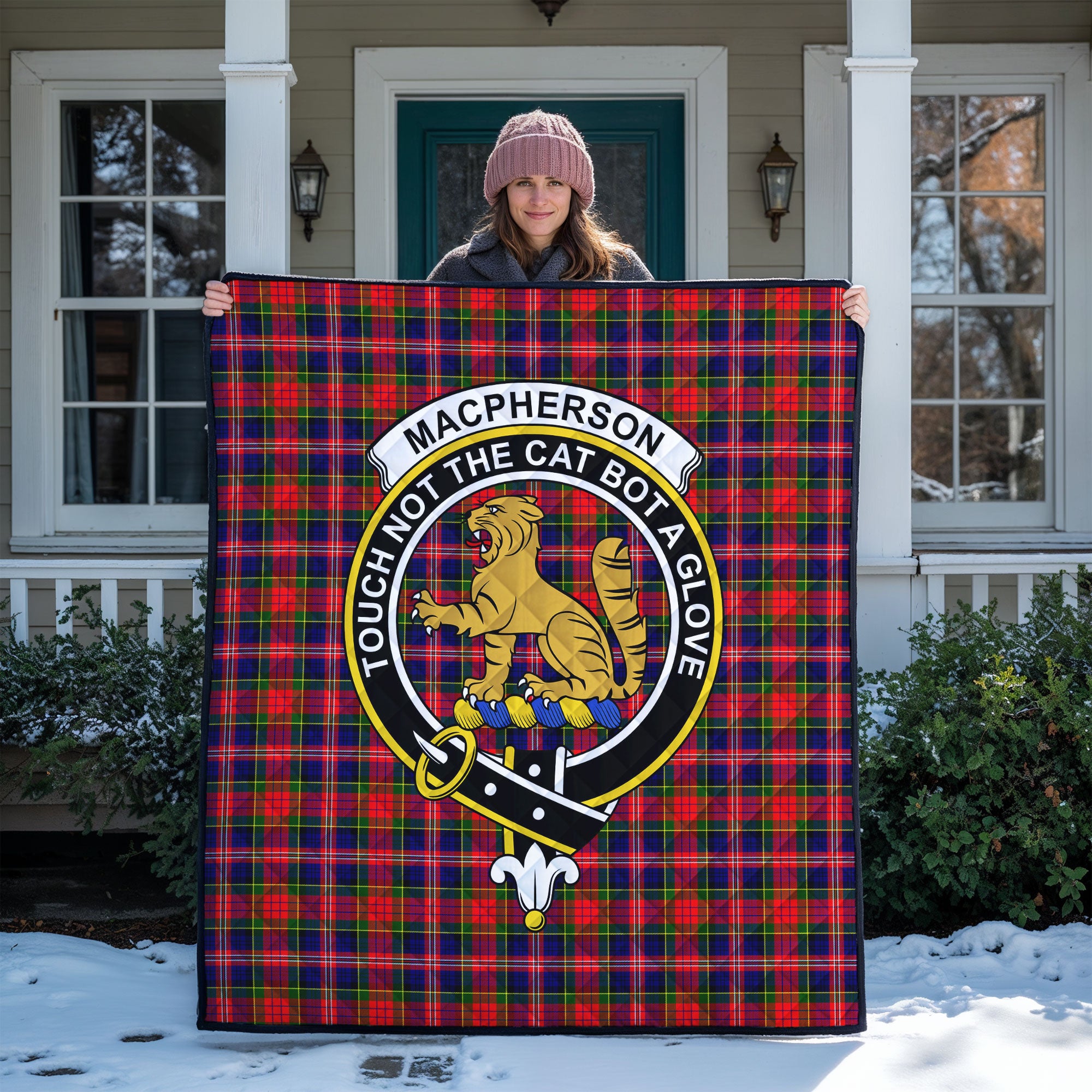 MacPherson Modern Tartan Crest Quilt