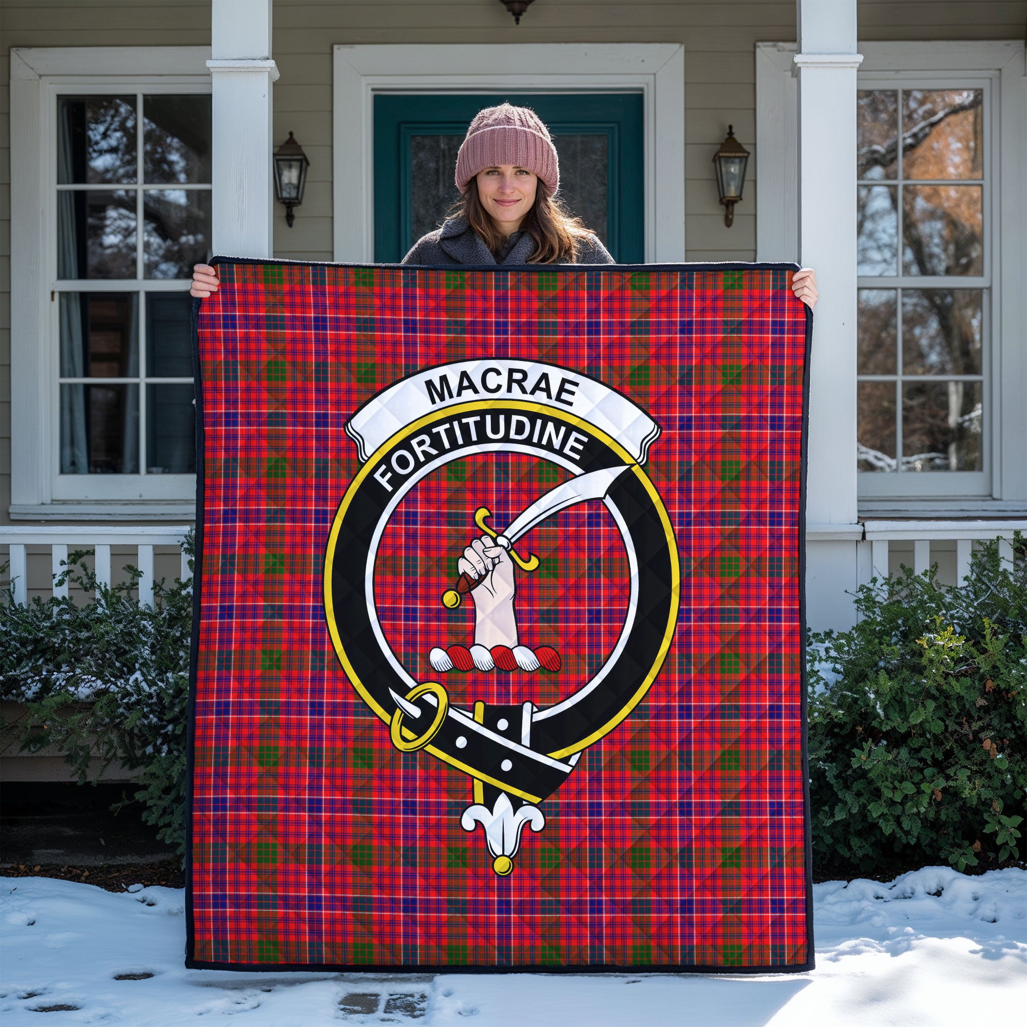 MacRae Modern Tartan Crest Quilt