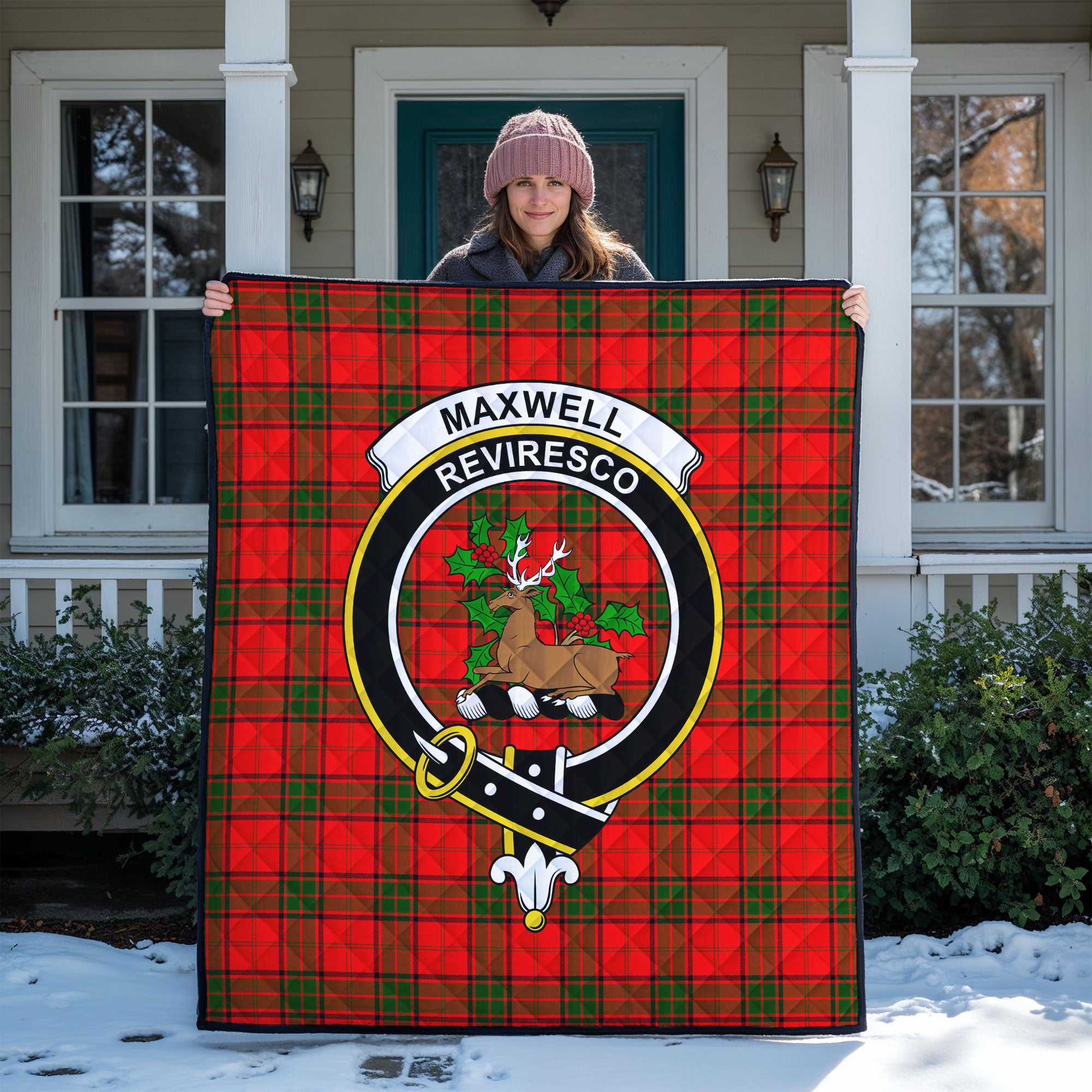 Maxwell Modern Tartan Crest Quilt
