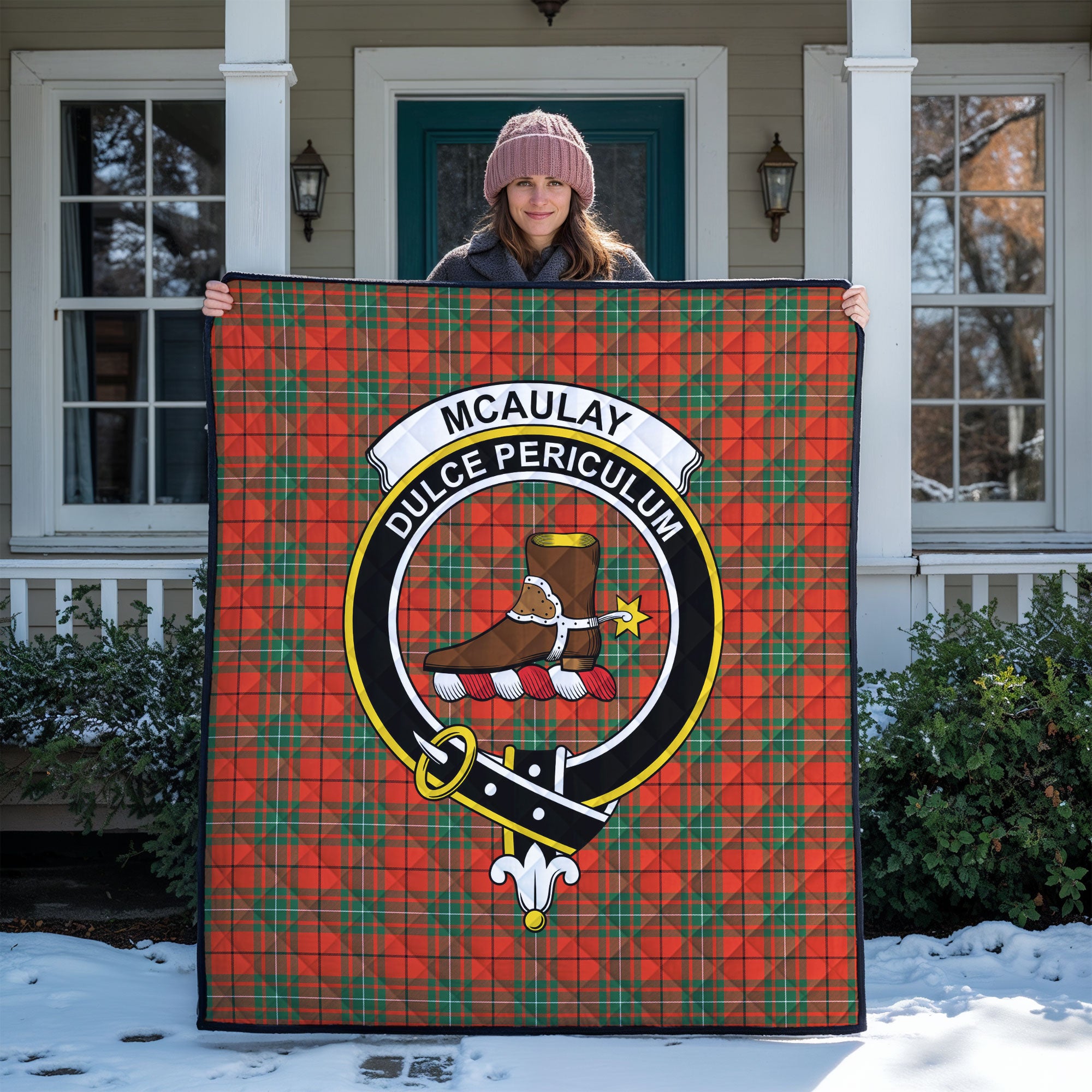 McAulay Ancient Tartan Crest Quilt