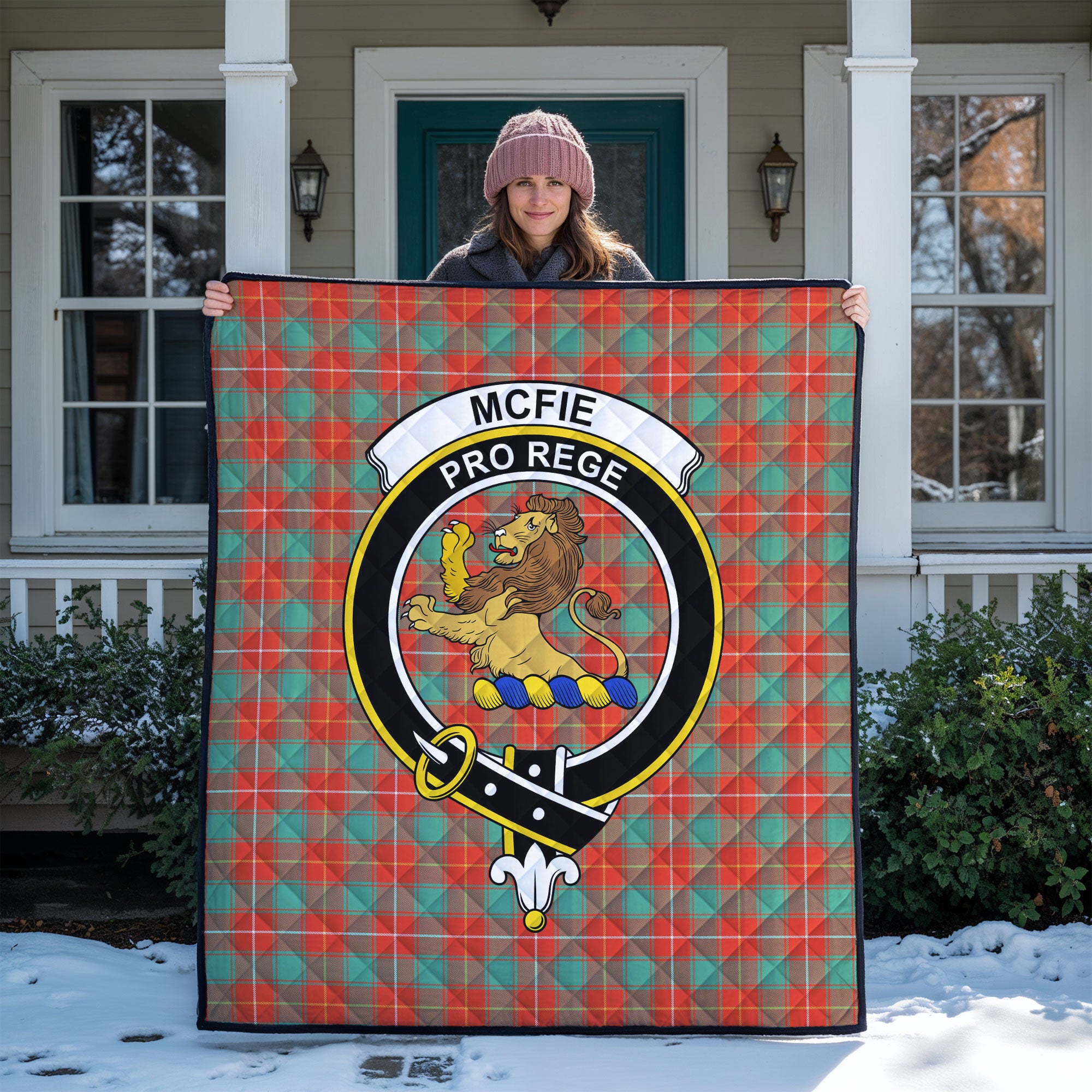 McFie Ancient Tartan Crest Quilt