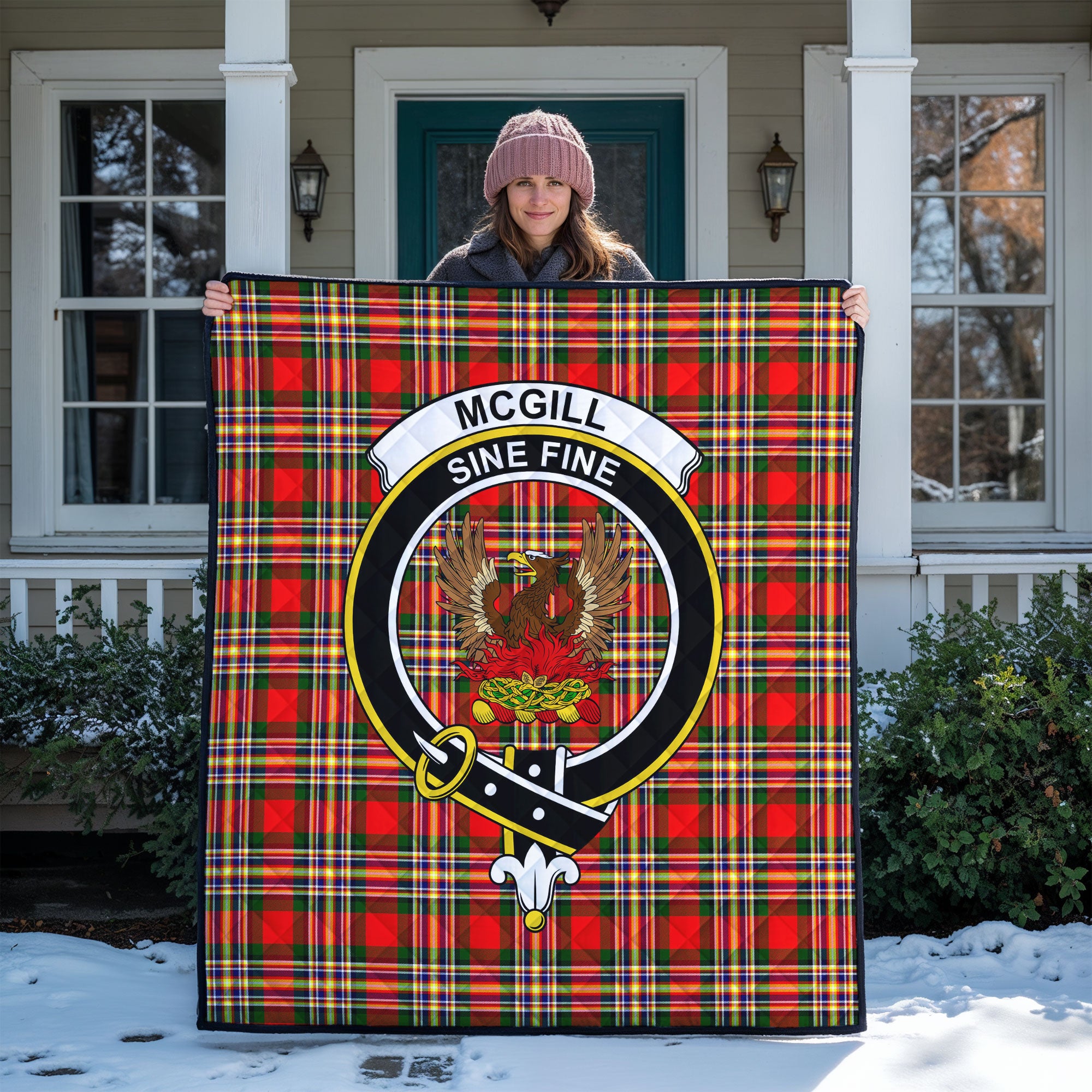 McGill Modern Tartan Crest Quilt