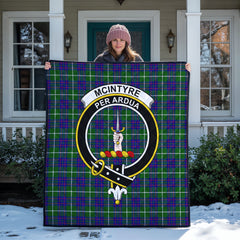 McIntyre Hunting Modern Tartan Crest Quilt