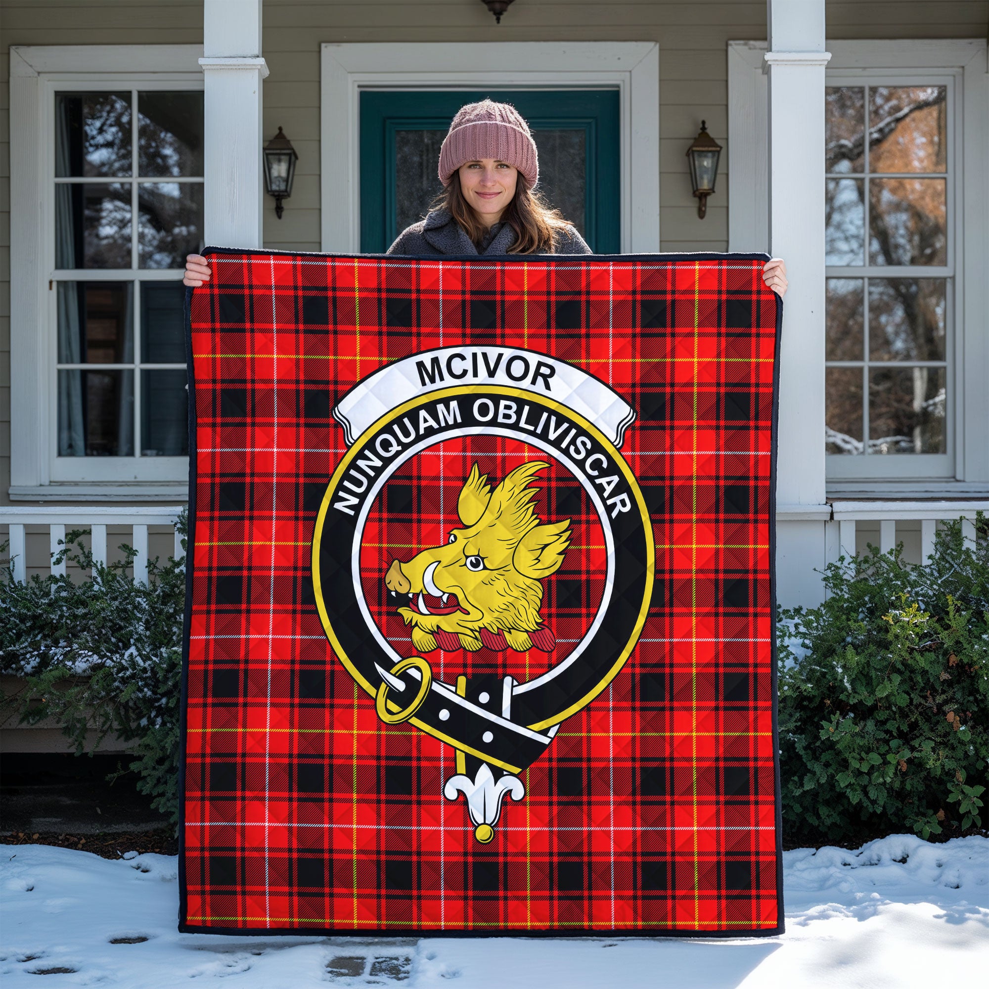 McIvor Tartan Crest Quilt