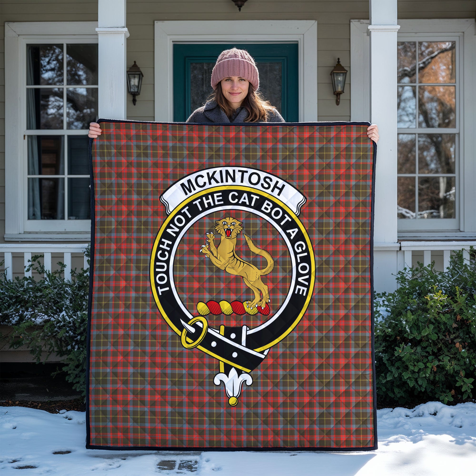 McKintosh Hunting Weathered Tartan Crest Quilt