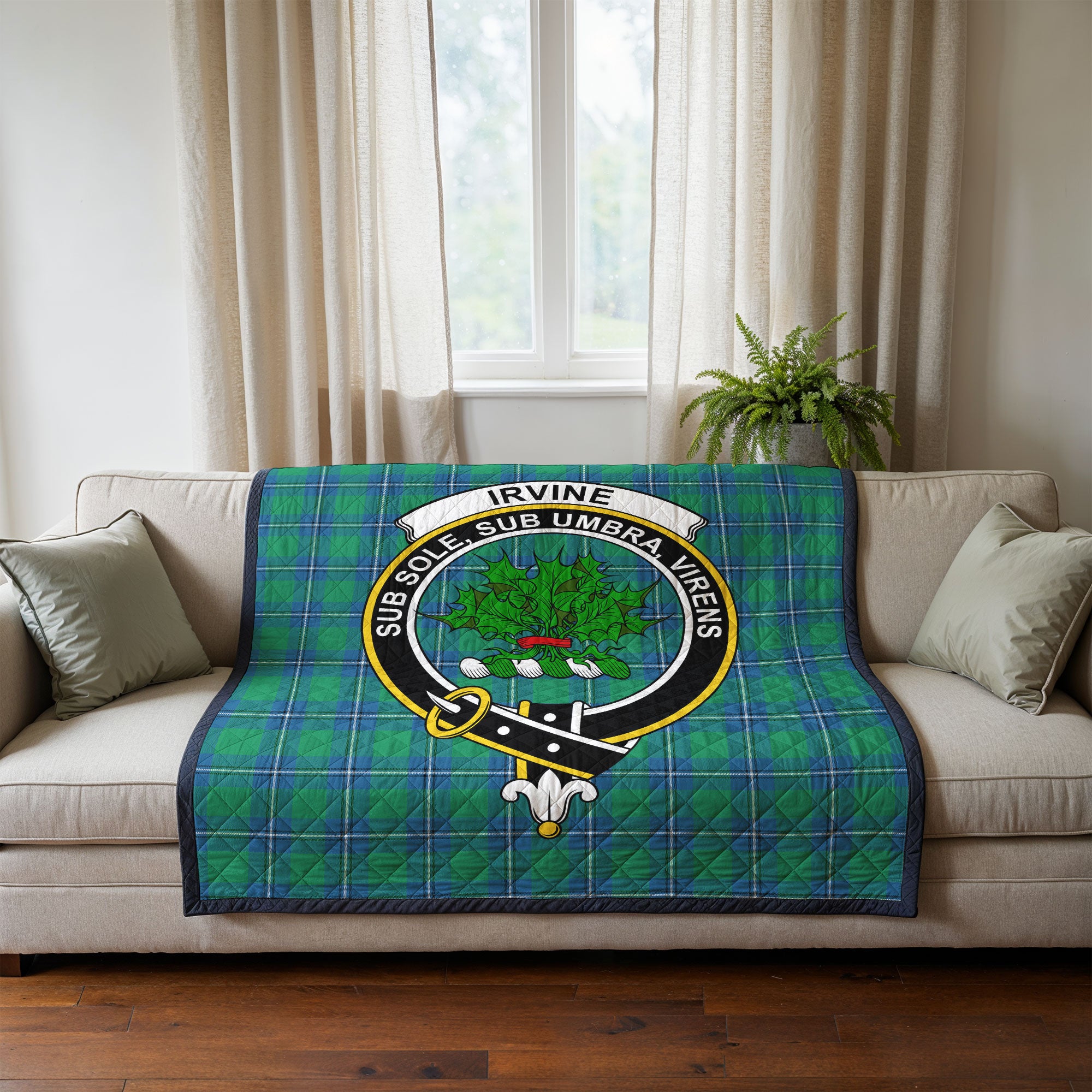 Irvine Ancient Tartan Crest Quilt
