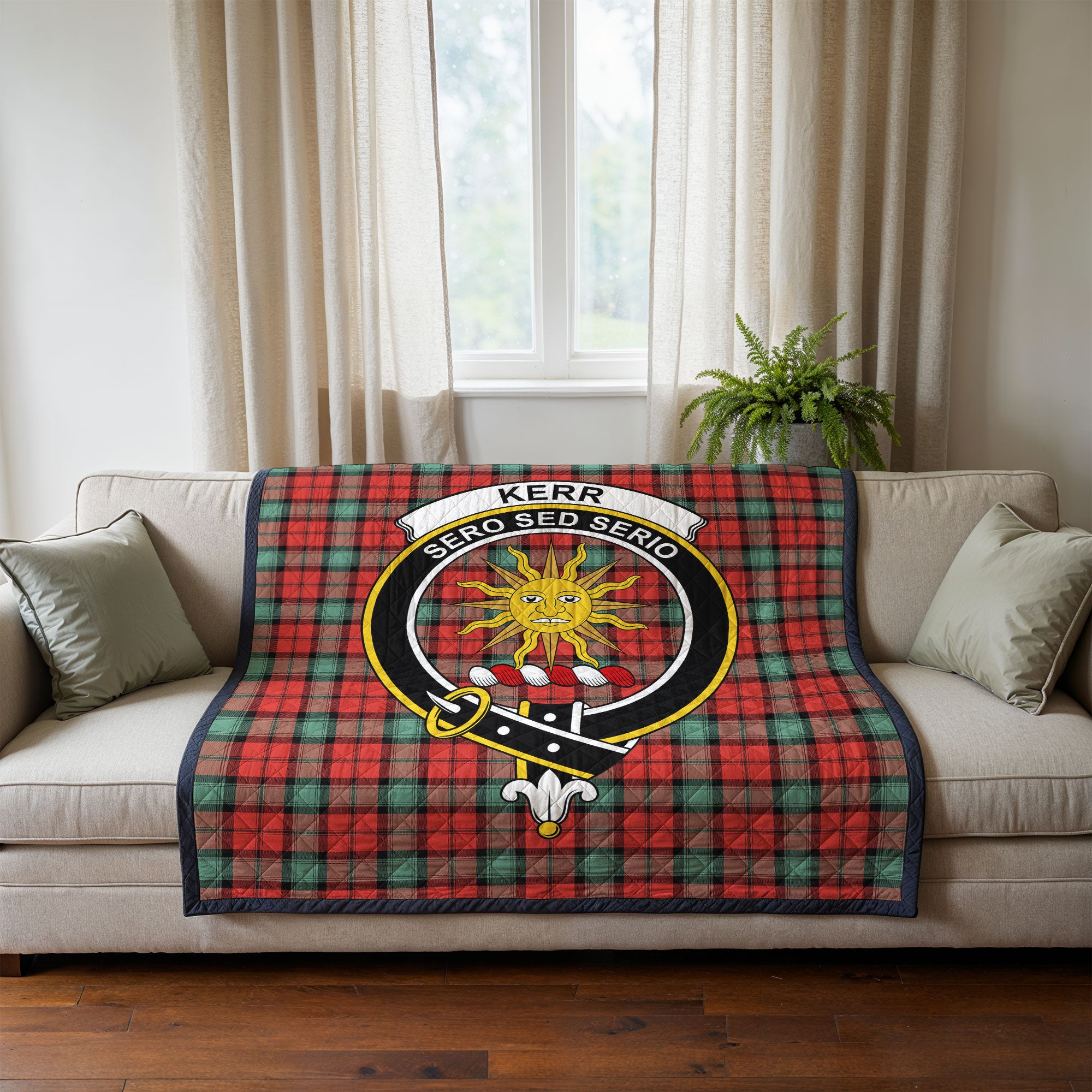 Kerr Ancient Tartan Crest Quilt