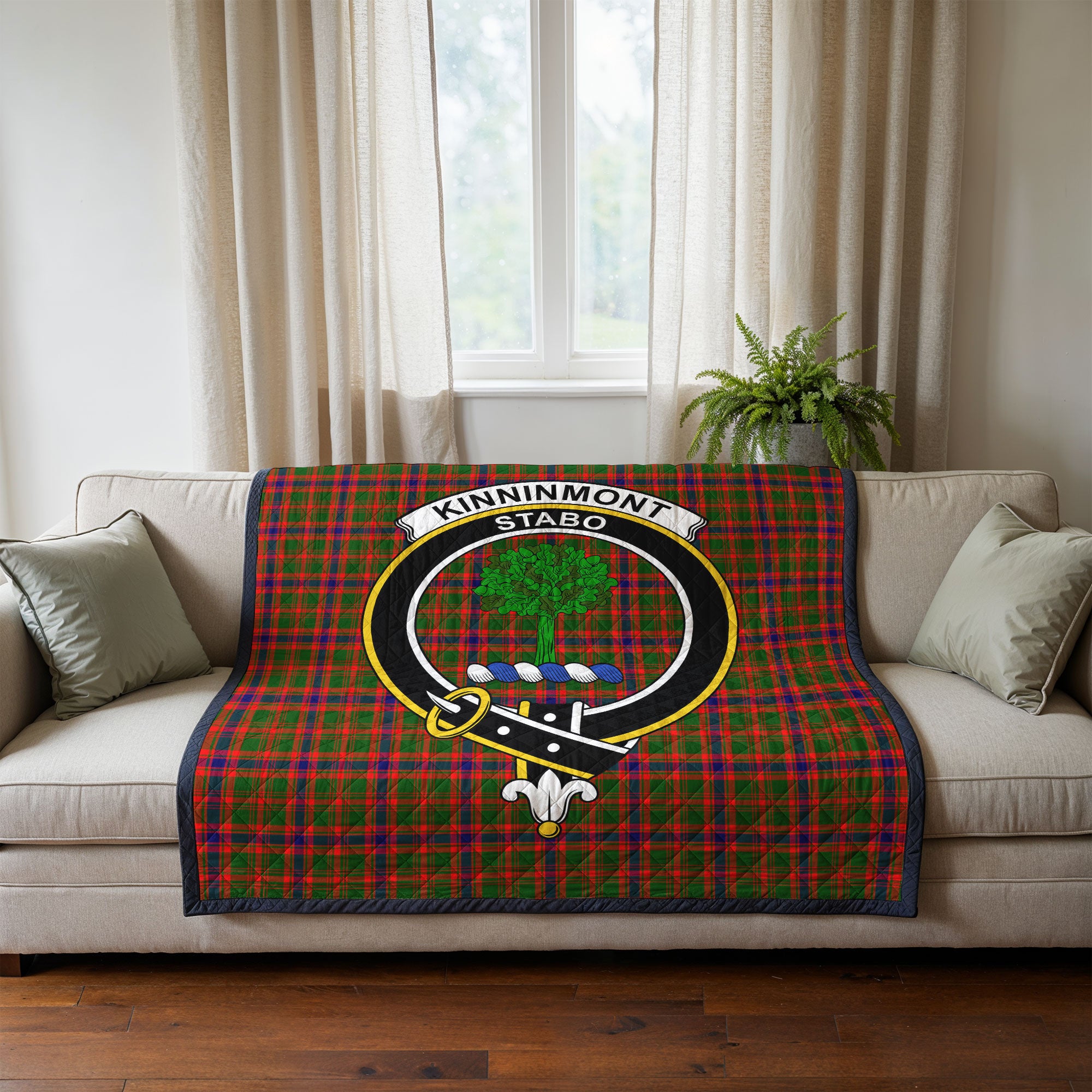 Kinninmont Tartan Crest Quilt