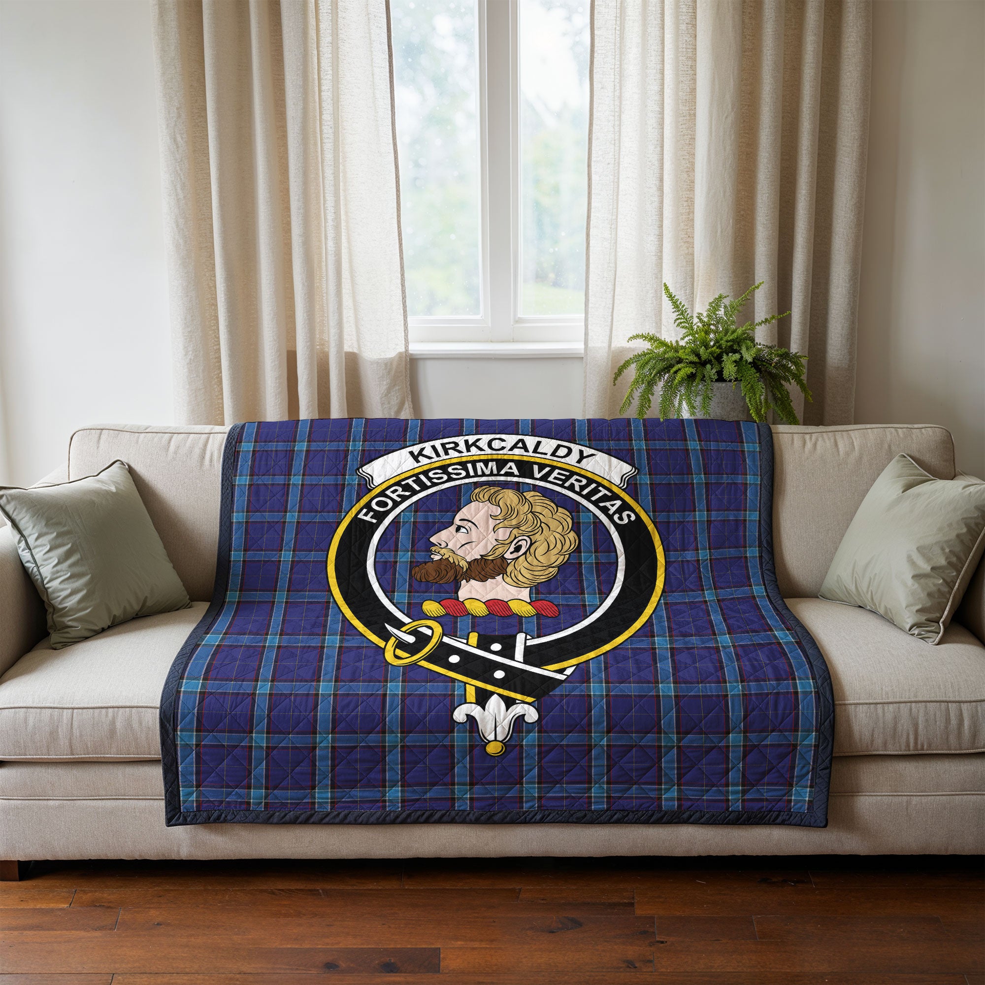 Kirkcaldy Tartan Crest Quilt