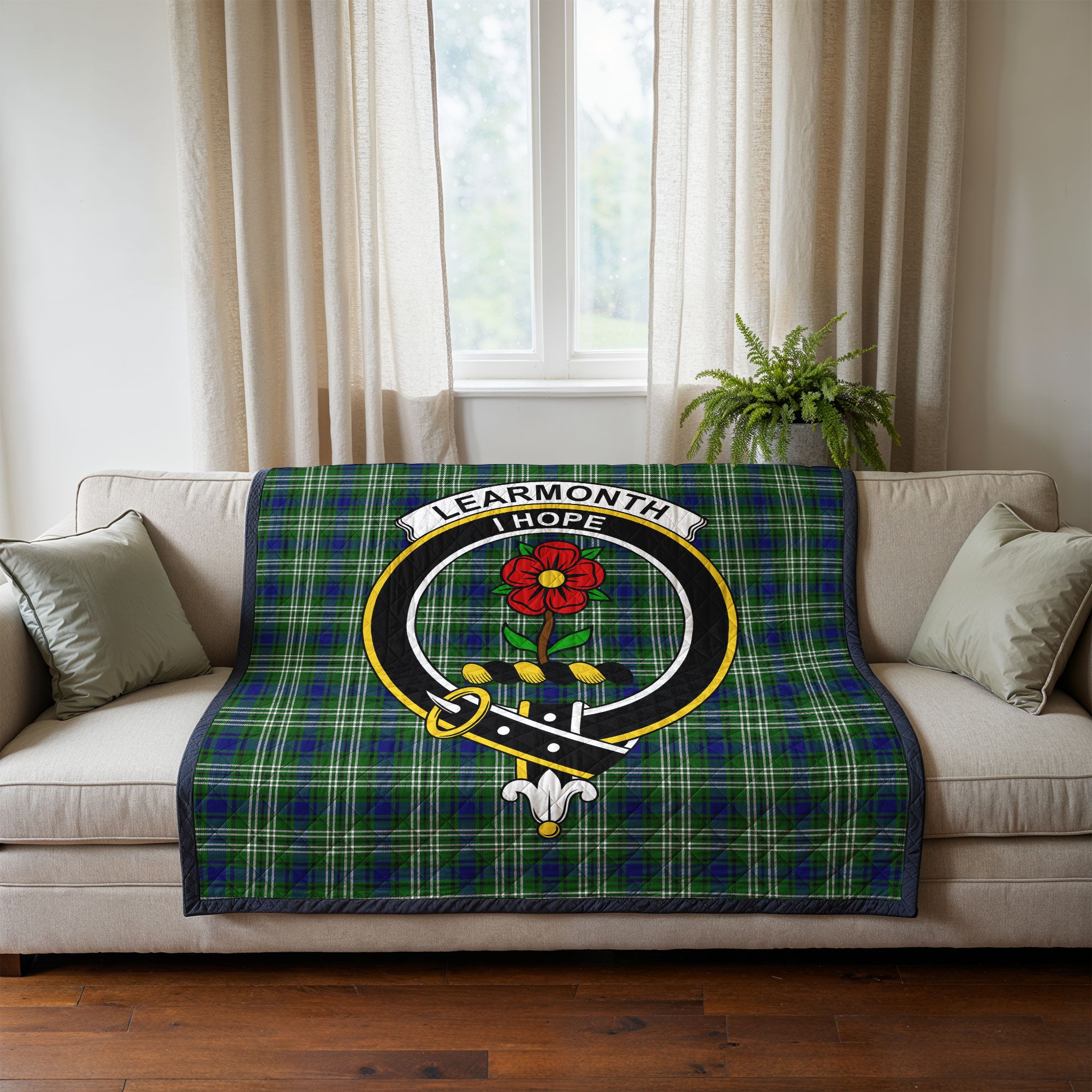 Learmonth Tartan Crest Quilt