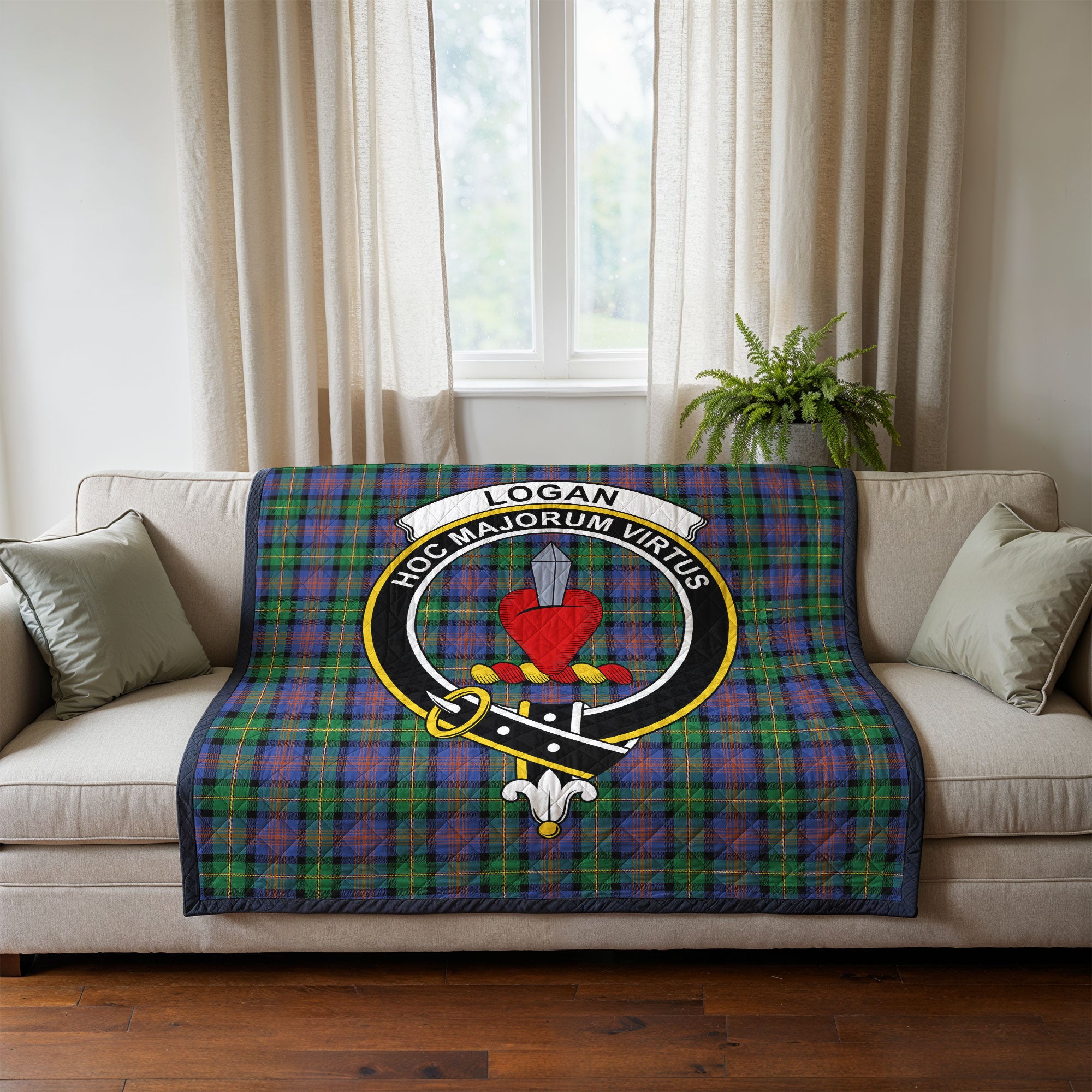 Logan Ancient Tartan Crest Quilt