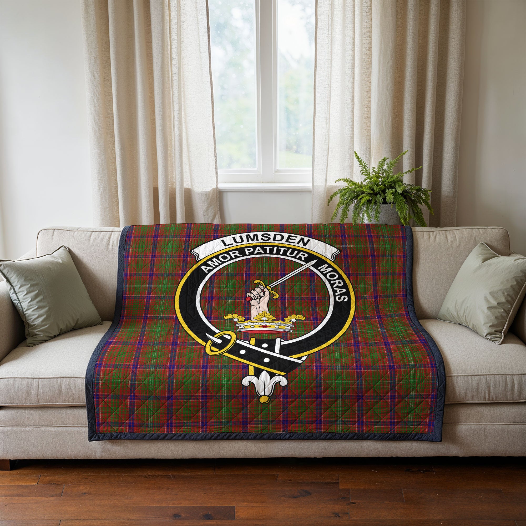 Lumsden Tartan Crest Quilt